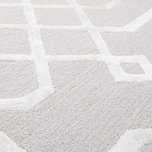 Rizzy Home Alora Decor Madison 5' x 8' Trellis Beige/Ivory Hand-Tufted Area Rug - Soft Living Room & Bedroom Carpet for Home Decor