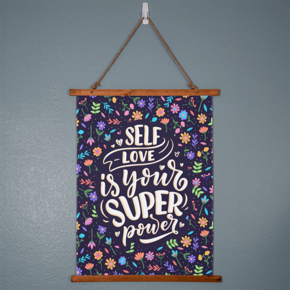 Self Love Affirmation Wall Tapestry - Inspirational Home Decor for Bedroom, Living Room & Dorm - Positive Vibes for Meditation & Yoga Spaces