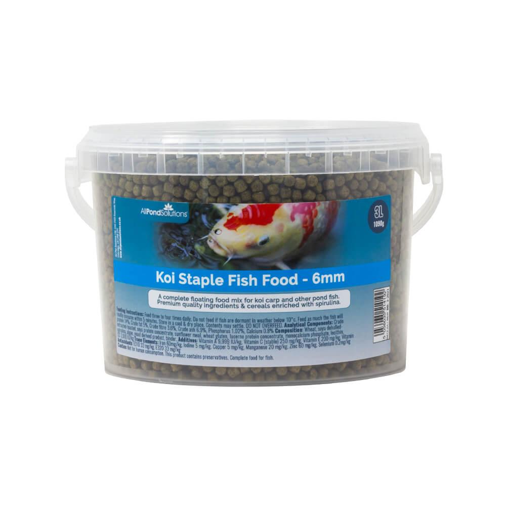 Premium Koi Floating Fish Food Pellets 6mm - 1090g & 1950g for Outdoor Pond, Garden Water Feature, and Aquarium Use