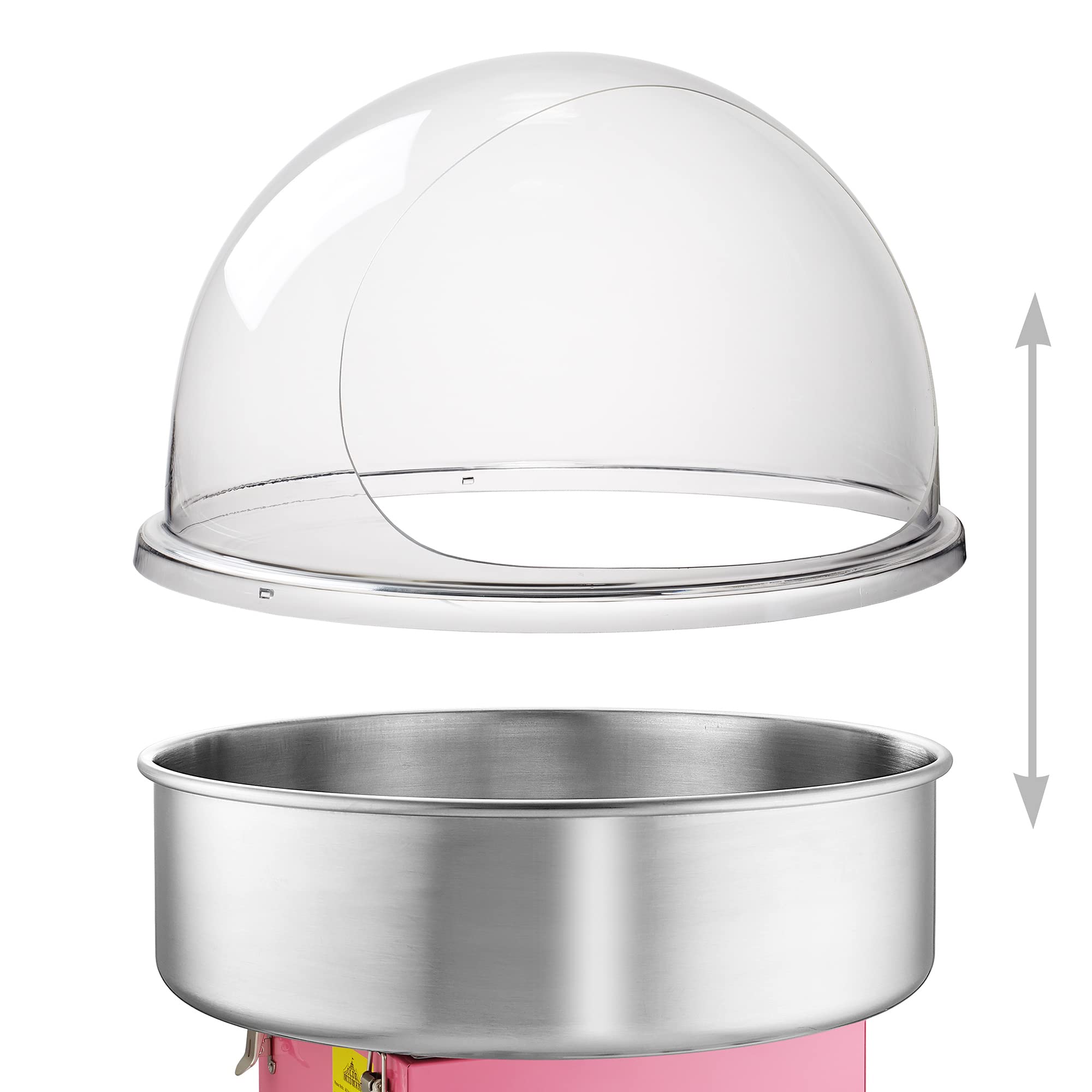 Olde Midway Cotton Candy Machine Bubble Shield - Dome Cover for Candy Floss Maker | Perfect for Parties, Fairs & Home Use | Durable & Easy to Clean