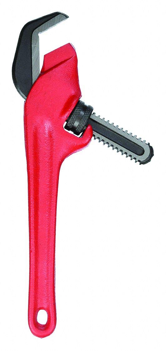 Heavy Duty Hex Pipe Wrench - 9.5 Inch Iron Plumbing Tool for Home Repairs, DIY Projects & Professional Use