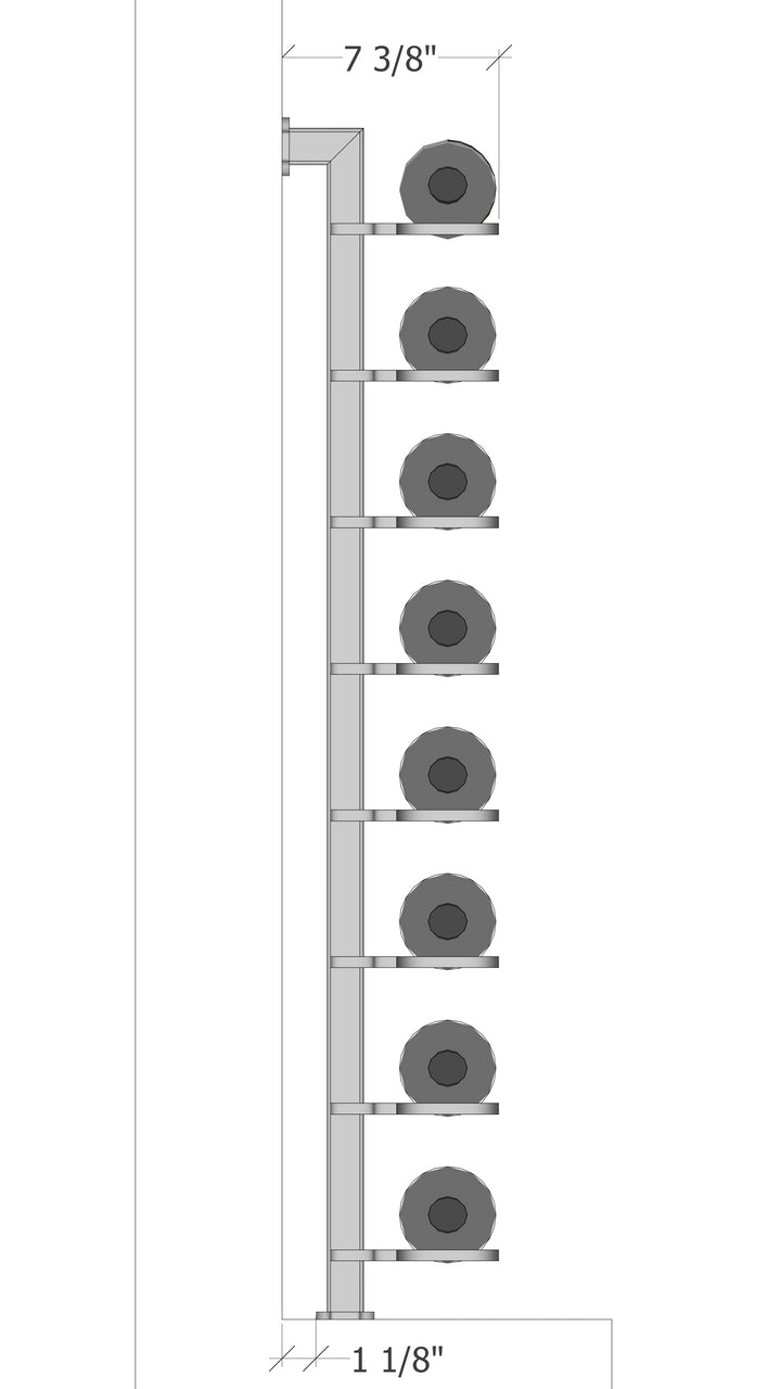 Urban Ironcraft Floor to Wall Wine Racks - Single Bottle Label Facing Pillar Series | Space-Saving Wine Storage for Home, Bar & Restaurant Decor | Perfect for Small Spaces & Wine Display