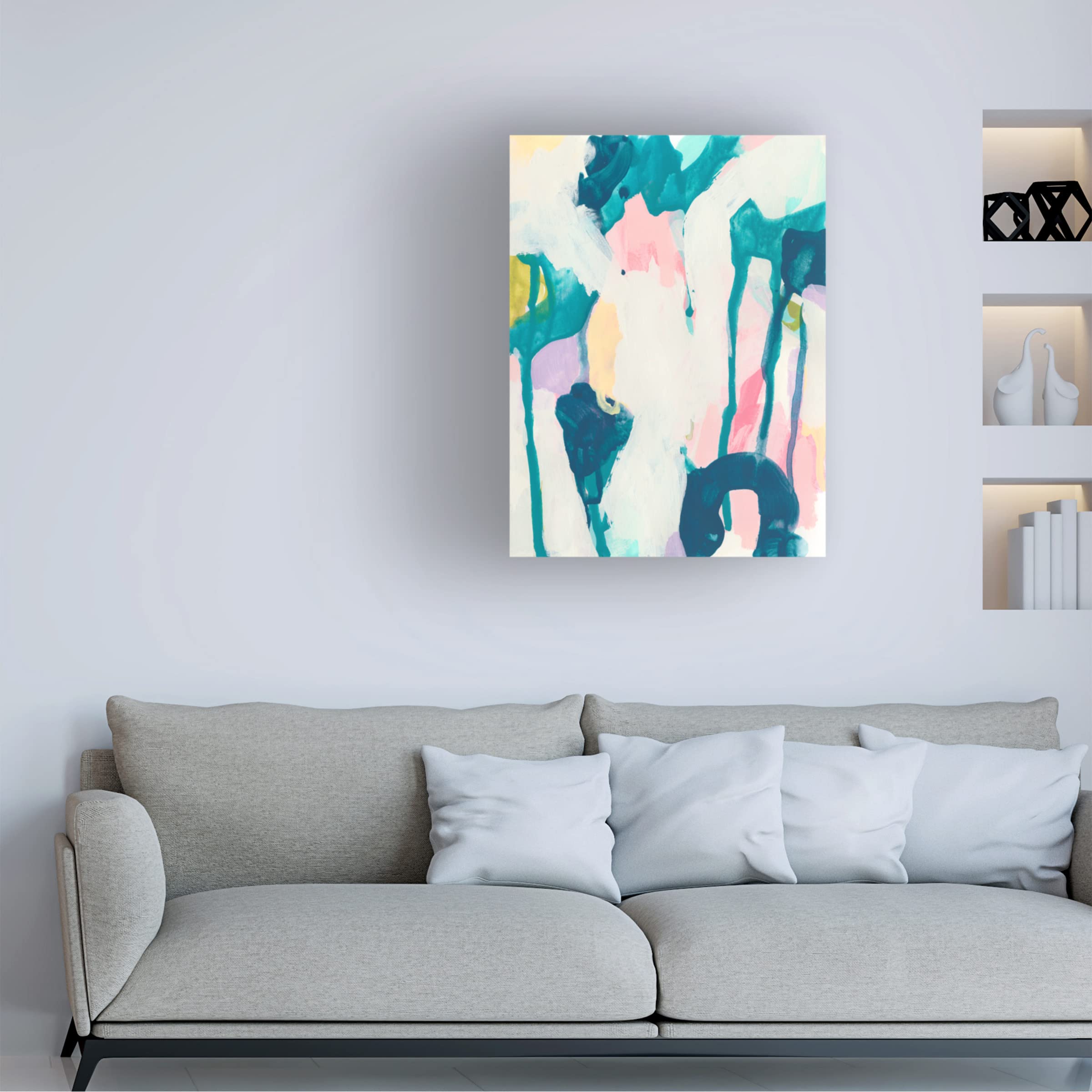 Trademark Fine Art 'Bright Vibe II' Abstract Canvas Wall Art by June Erica Vess - Modern Home Decor for Living Room, Bedroom & Office
