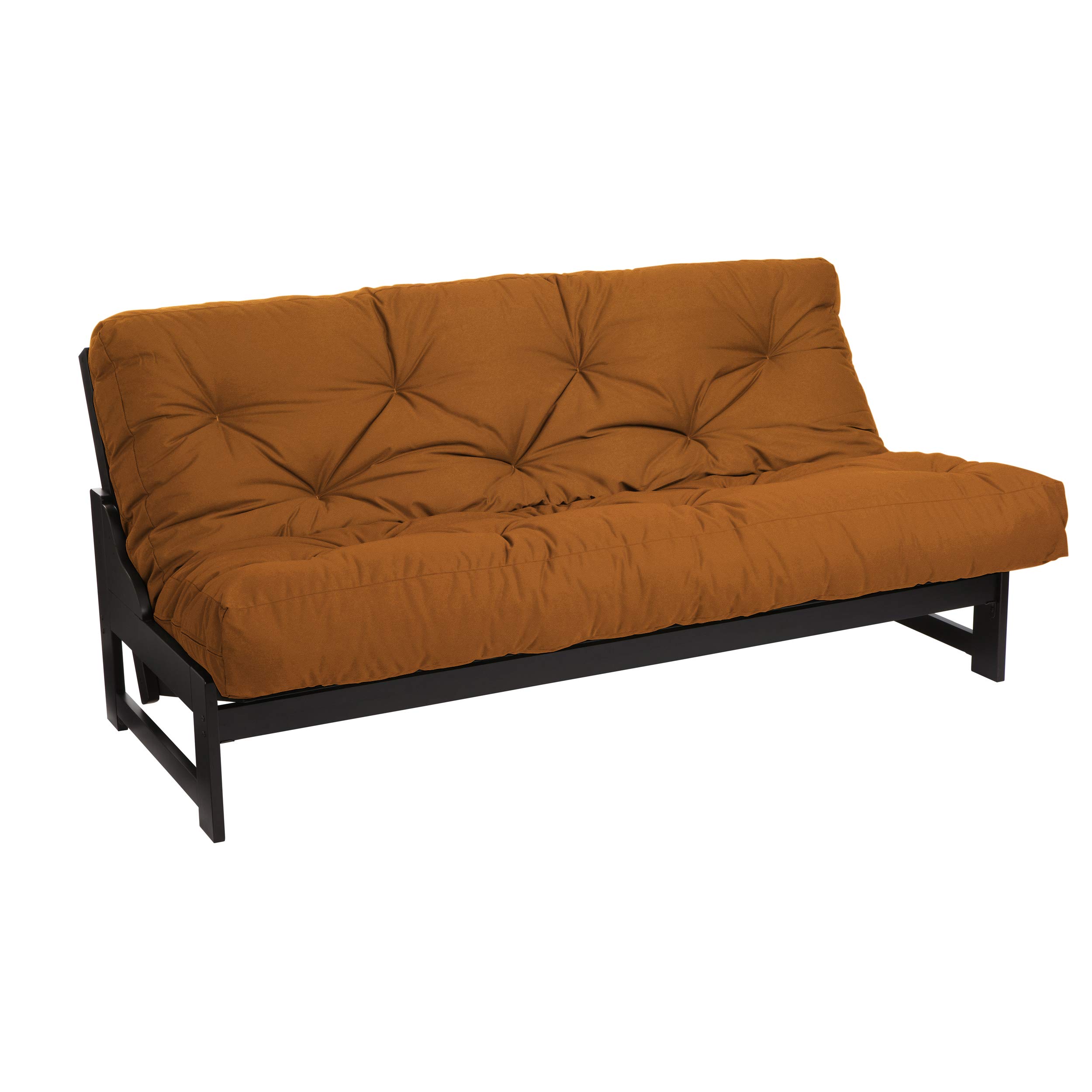 Trupedic x Mozaic 5 Inch Queen Size Standard Futon Mattress - Basic Cinnamon Orange | Comfortable Foldable Sofa Bed for Kids Room, Guest Room, Dorm & Small Spaces | Multiple Color Options Available