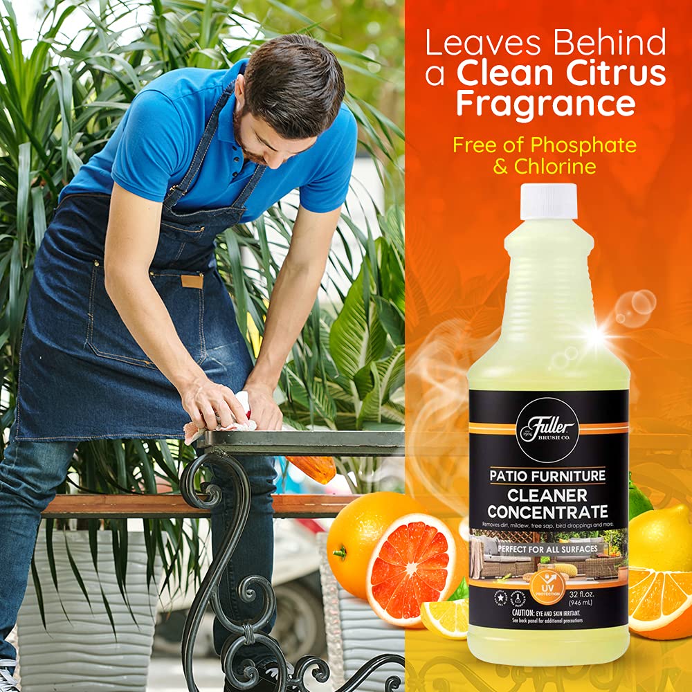 Fuller Brush Patio Furniture Cleaner Concentrate - All-Surface Outdoor Cleaner for Wood, Plastic & Metal - Perfect for Patio Sets, Deck Chairs & Garden Furniture