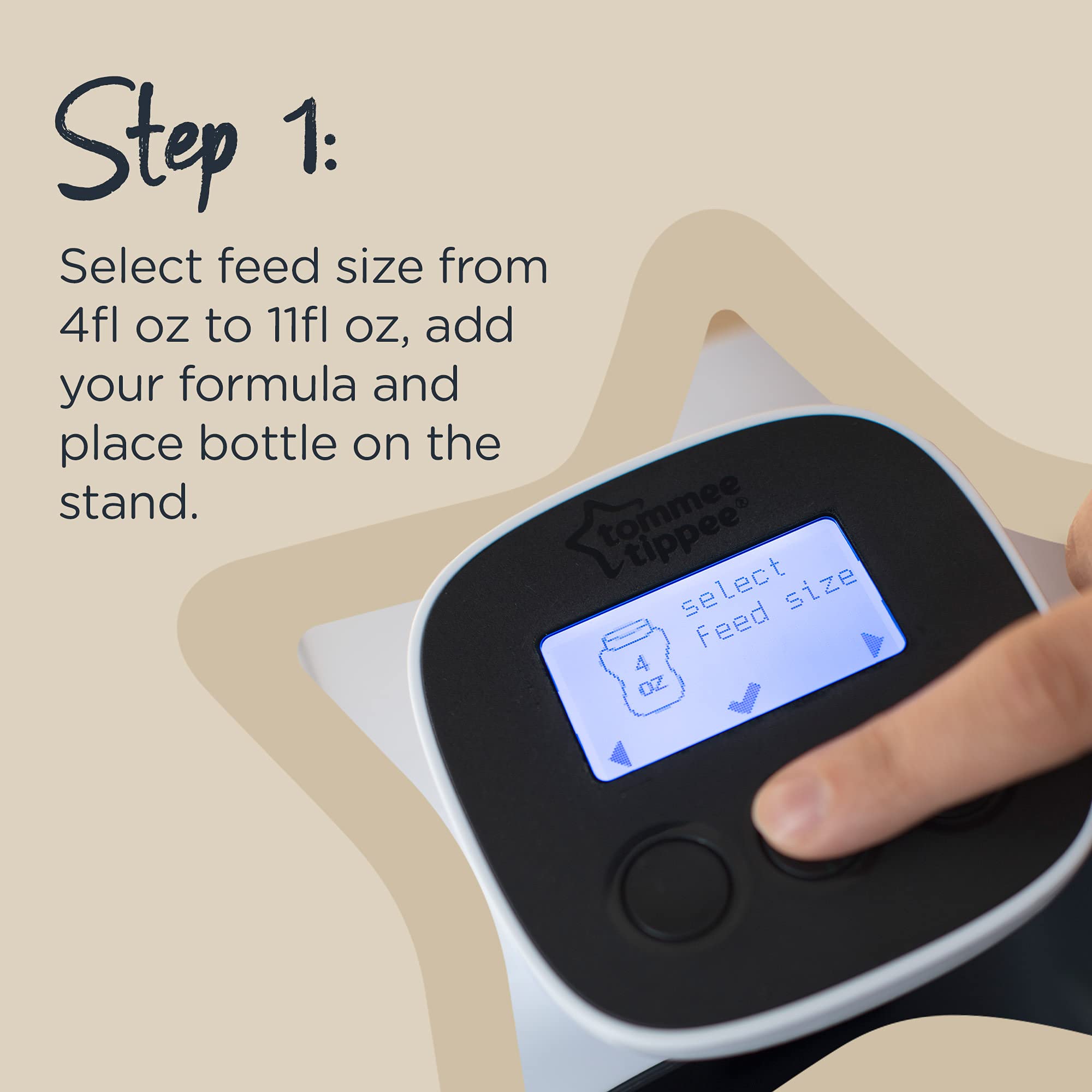 Tommee Tippee Perfect Prep Day & Night Baby Bottle Maker Machine - Digital Display & Adjustable Volume - White - Ideal for Night Feedings & On-the-Go Parents