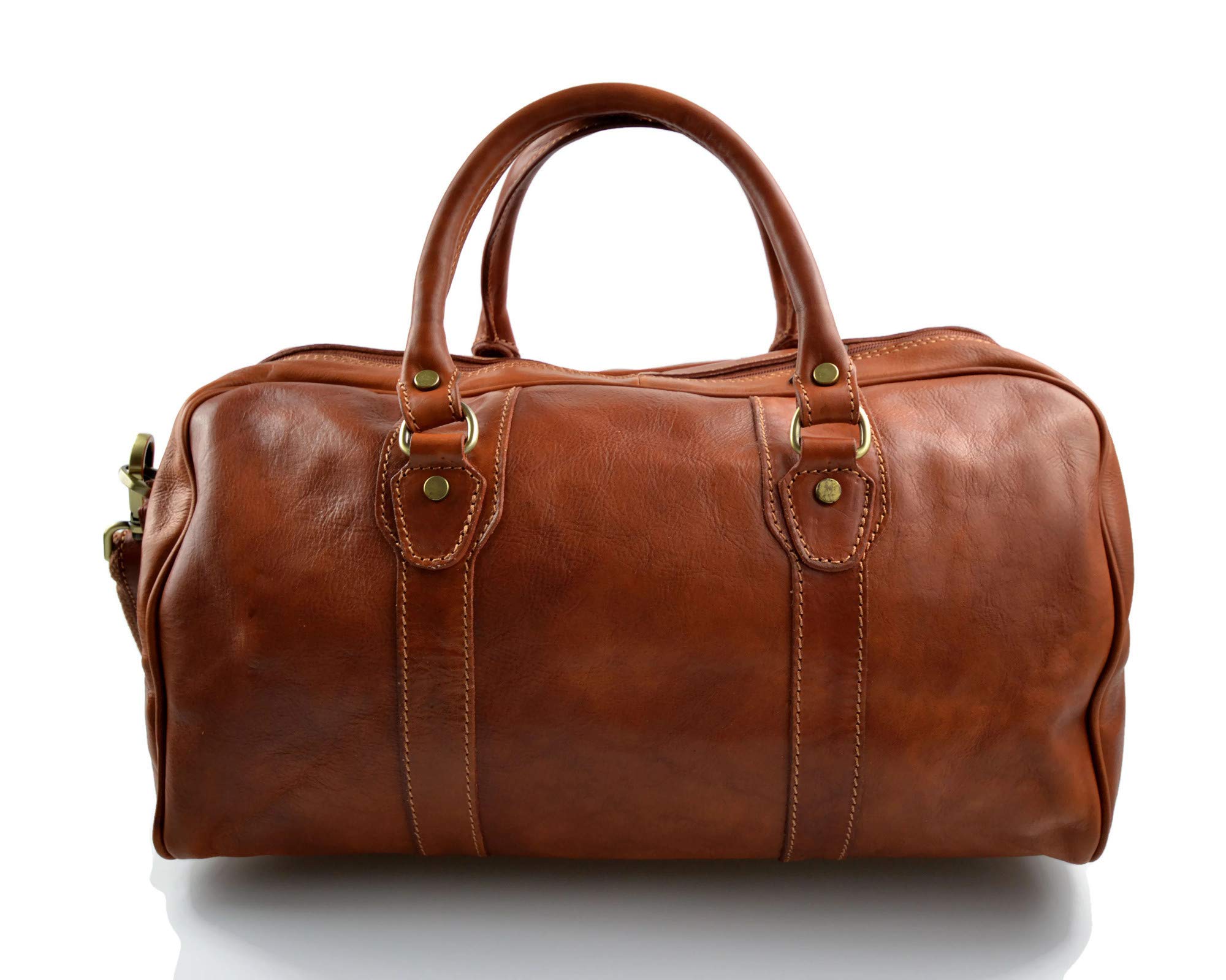 Premium Italian Genuine Leather Duffle Bag for Men & Women - Handcrafted Travel Bag, Overnight Weekender, Carry-On Cabin Luggage - Perfect for Business Trips, Weekend Getaways & Air Travel