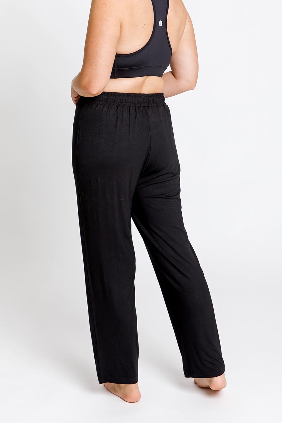 Classic Bamboo Pants for Women - Soft & Breathable Black Lounge Pants - Perfect for Yoga, Sleepwear & Casual Wear