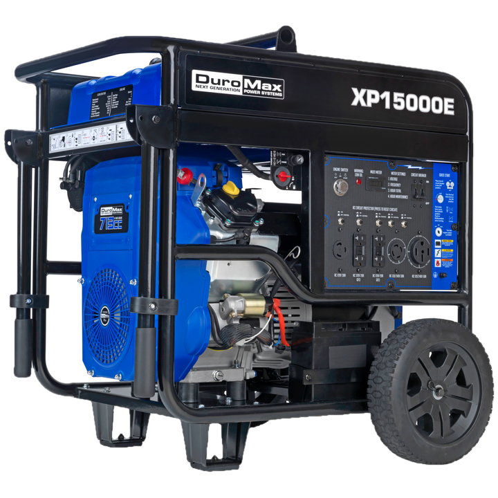 DuroMax XP15000E 15000W Dual Fuel Portable Generator with Electric Start - Ideal for Home Backup Power, Camping & Emergency Use