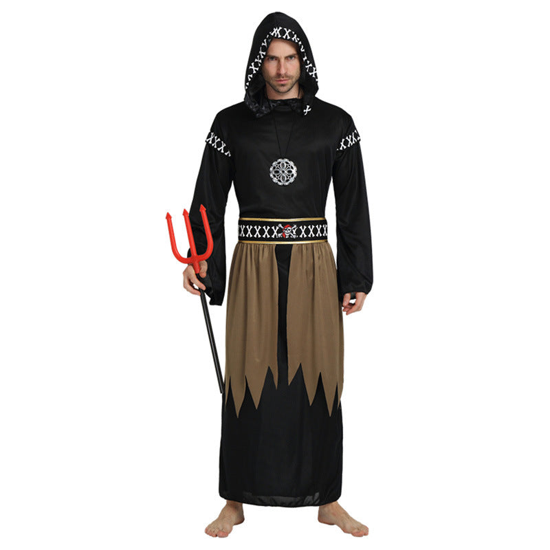 Men's Halloween Costume Robe - Soft & Comfortable Cosplay Bathrobe for Halloween Parties, Horror Movie Nights, and Themed Events