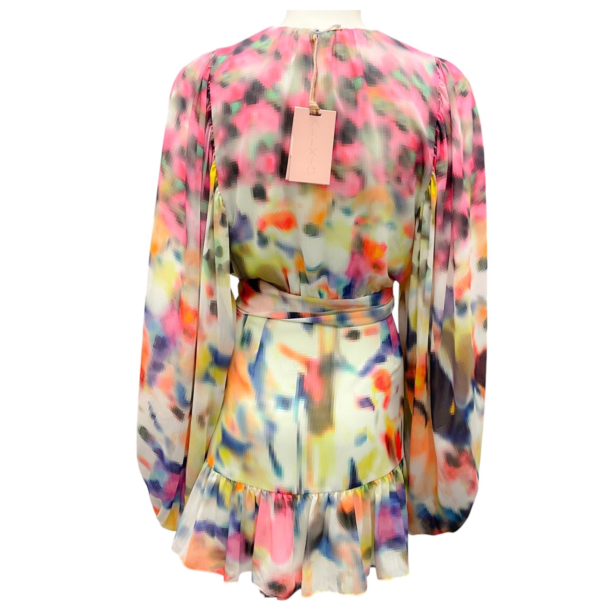 Alexis Multi Iride Print Leonie Crepe Mini Dress - Elegant Party & Cocktail Dress for Women, Perfect for Night Out, Date Night and Special Occasions