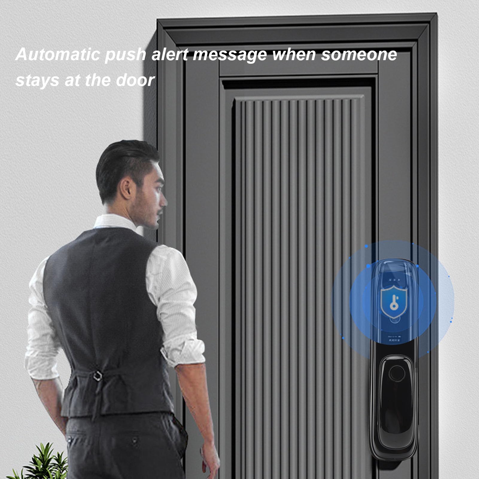 5-in-1 Smart Door Lock - Fingerprint, Face Recognition, Keypad & Keyless Entry - Full Automatic Electronic Deadbolt - Secure Your Home/Office - Ideal for Apartments, Houses & Vacation Rentals