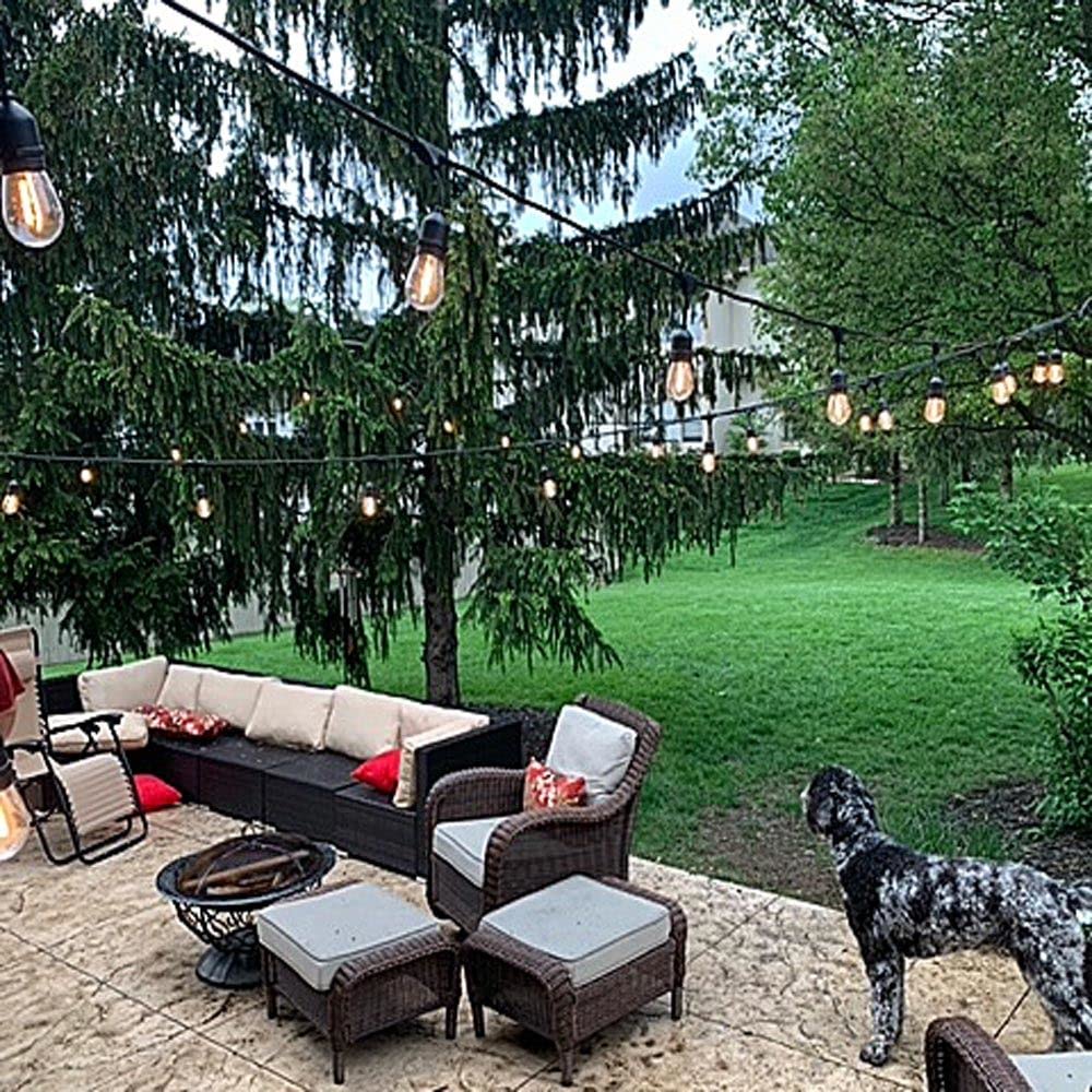 25 Pack S14 LED String Light Bulbs - Warm White Plastic Outdoor Replacement Bulbs for Patio, Garden, and Backyard Decoration