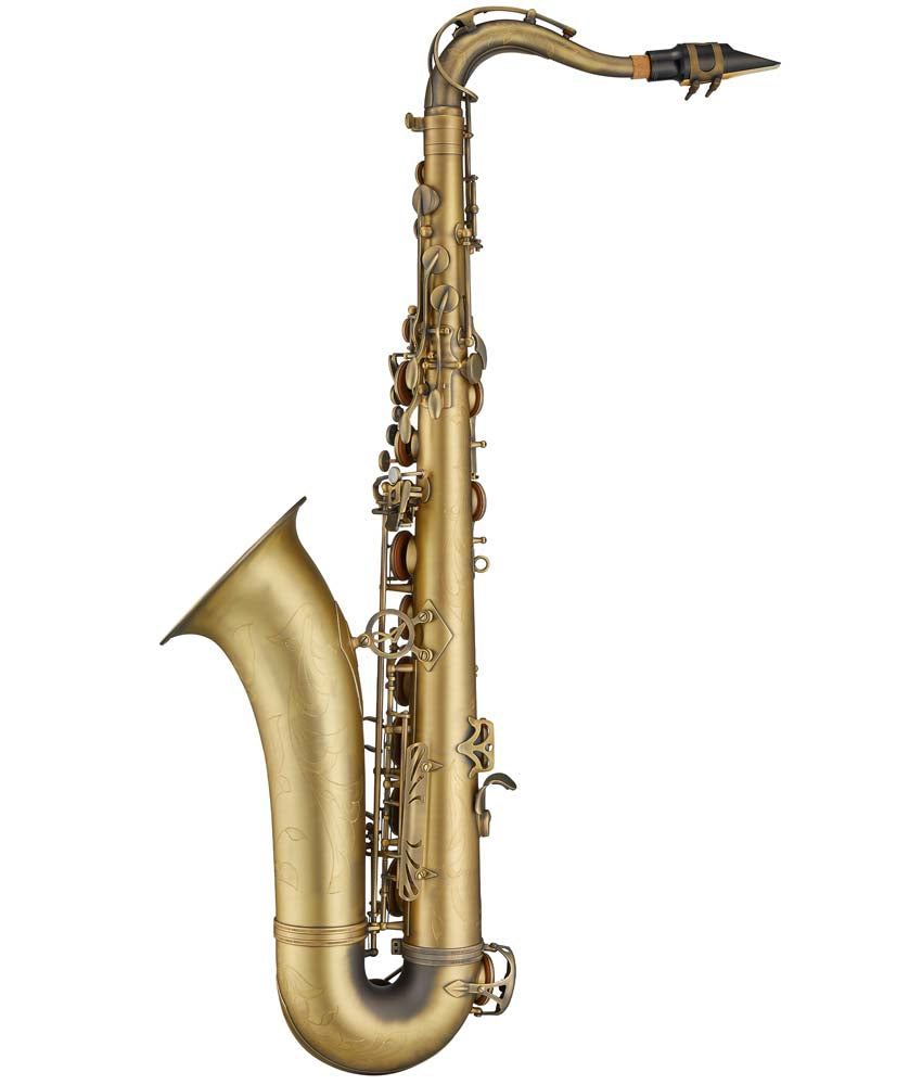 Antigua Winds TS4248 PowerBell Bb Tenor Saxophone with Antique Finish - Professional Brass Instrument for Jazz, Concert & Studio Performance