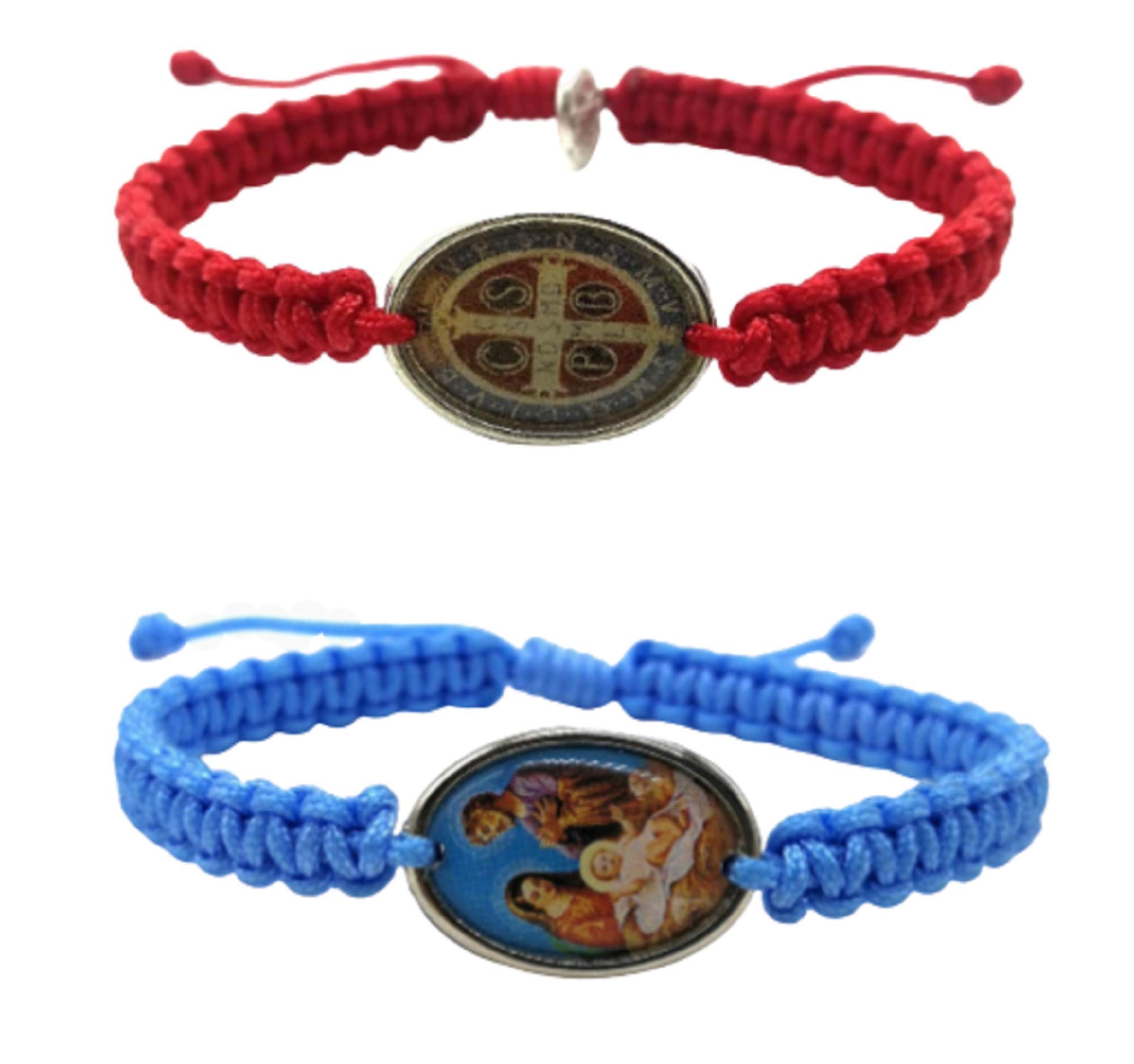 Adjustable Catholic Saint Medal Bracelet for Men, Women & Kids - Religious Jewelry Gifts for Baptism, First Communion & Daily Wear