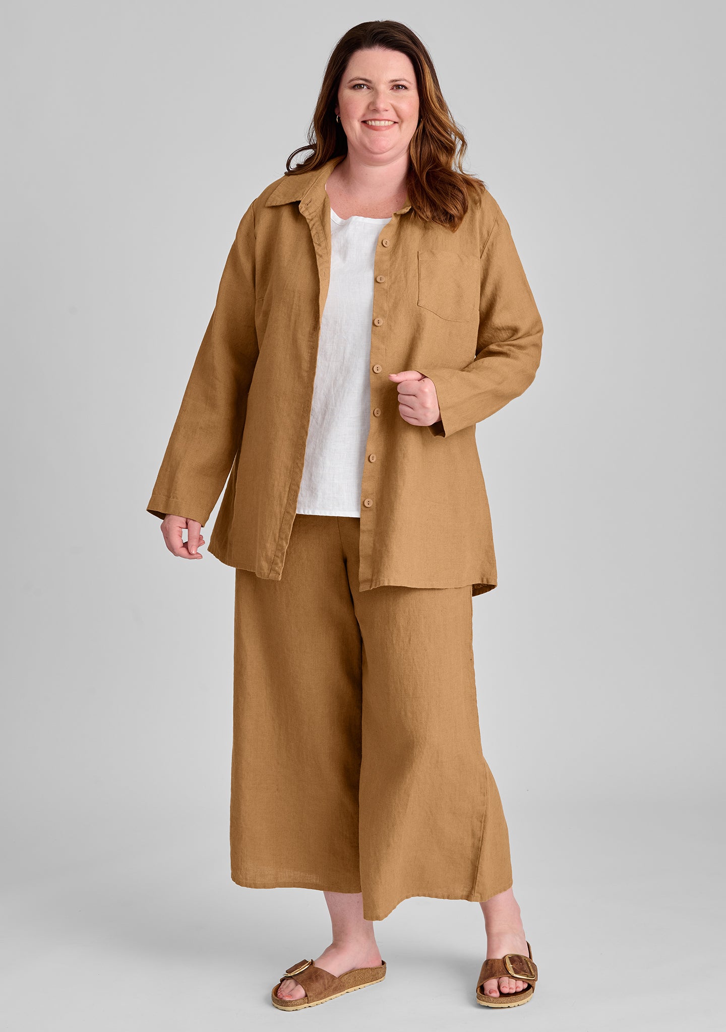 Sociable Flood Wide Leg Linen Pants for Women - Breathable Summer Casual Pants - Perfect for Beach, Vacation & Lounge Wear - FINAL SALE