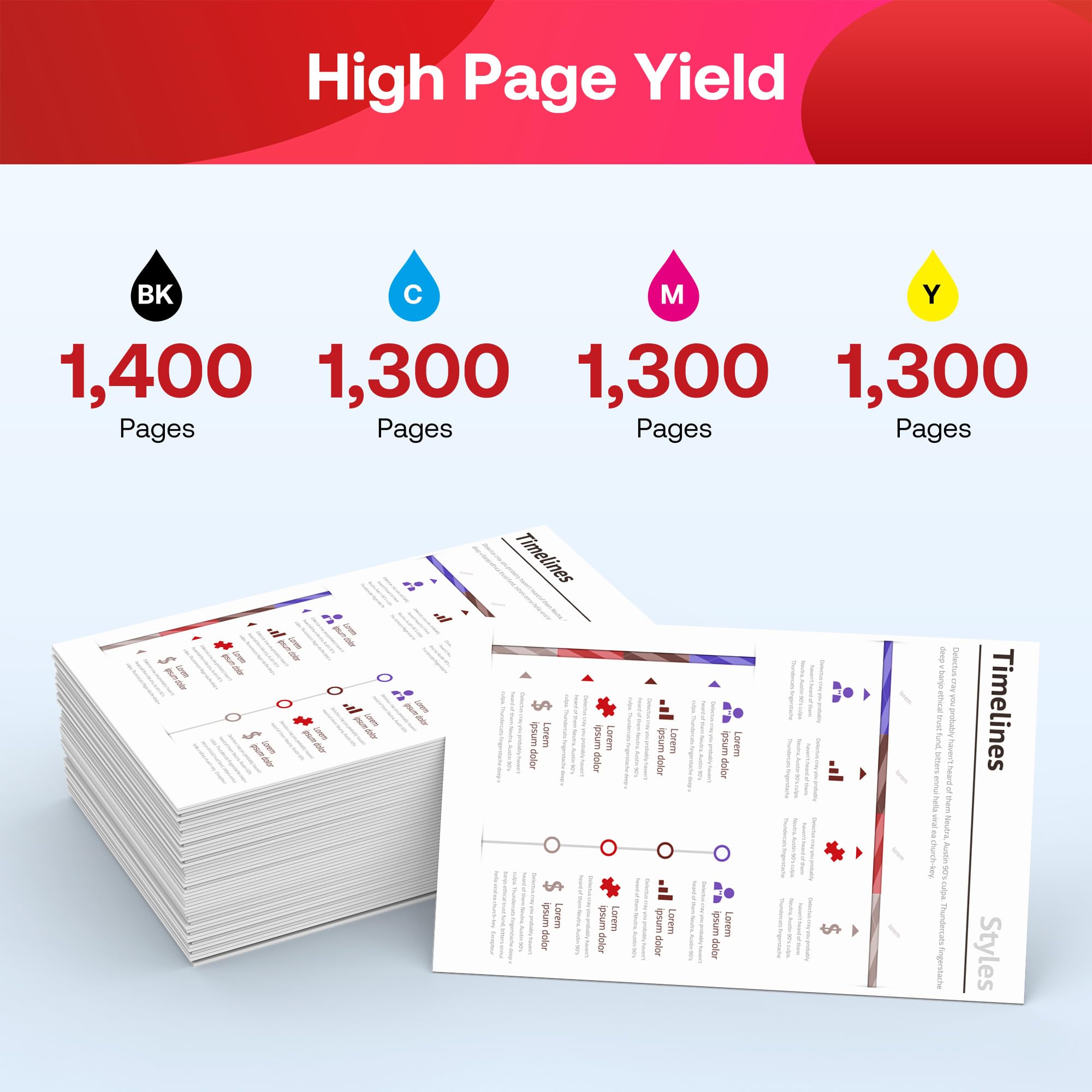 Compatible 045/045H Toner Cartridge 4-Pack for Canon imageCLASS MF632Cdw MF634Cdw LBP612Cdw LBP612C Laser Printers - High-Yield Color Printing for Office & Home Use