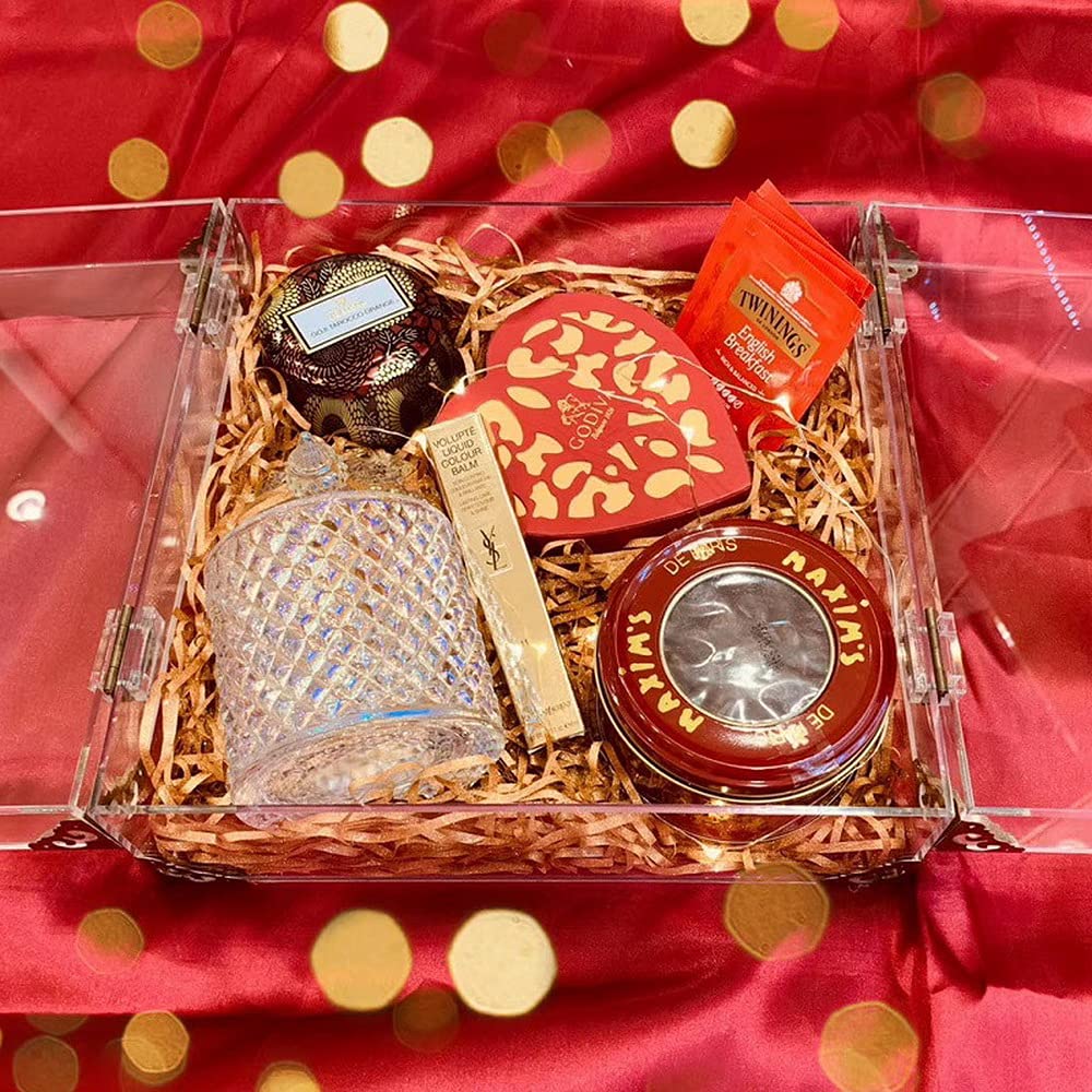 Amber Glass Candy Jar with Lid - Party Wedding Buffet Display