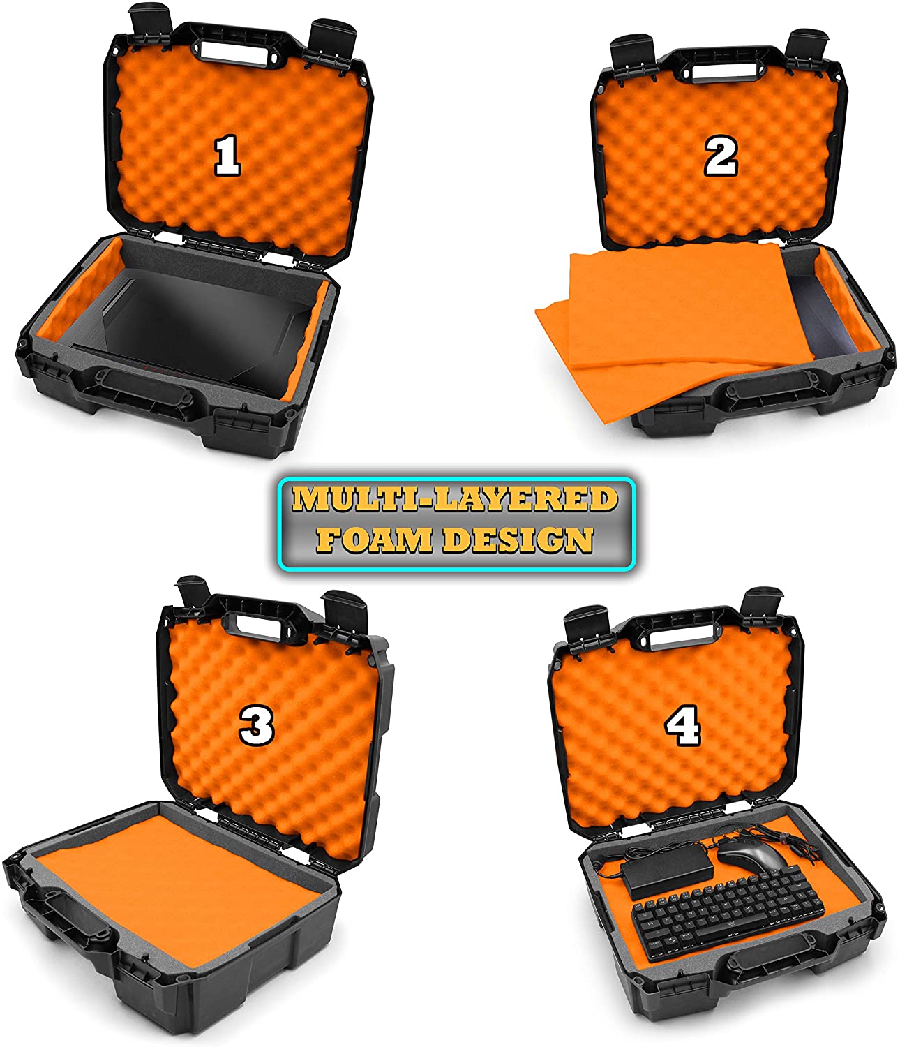 CASEMATIX 15.6 Inch Laptop Sleeve Case - Fits Acer Nitro 5, Asus Zephyrus G14, MSI GS65 Stealth, Razer Blade, Dell XPS 15 & Most 15-15.6