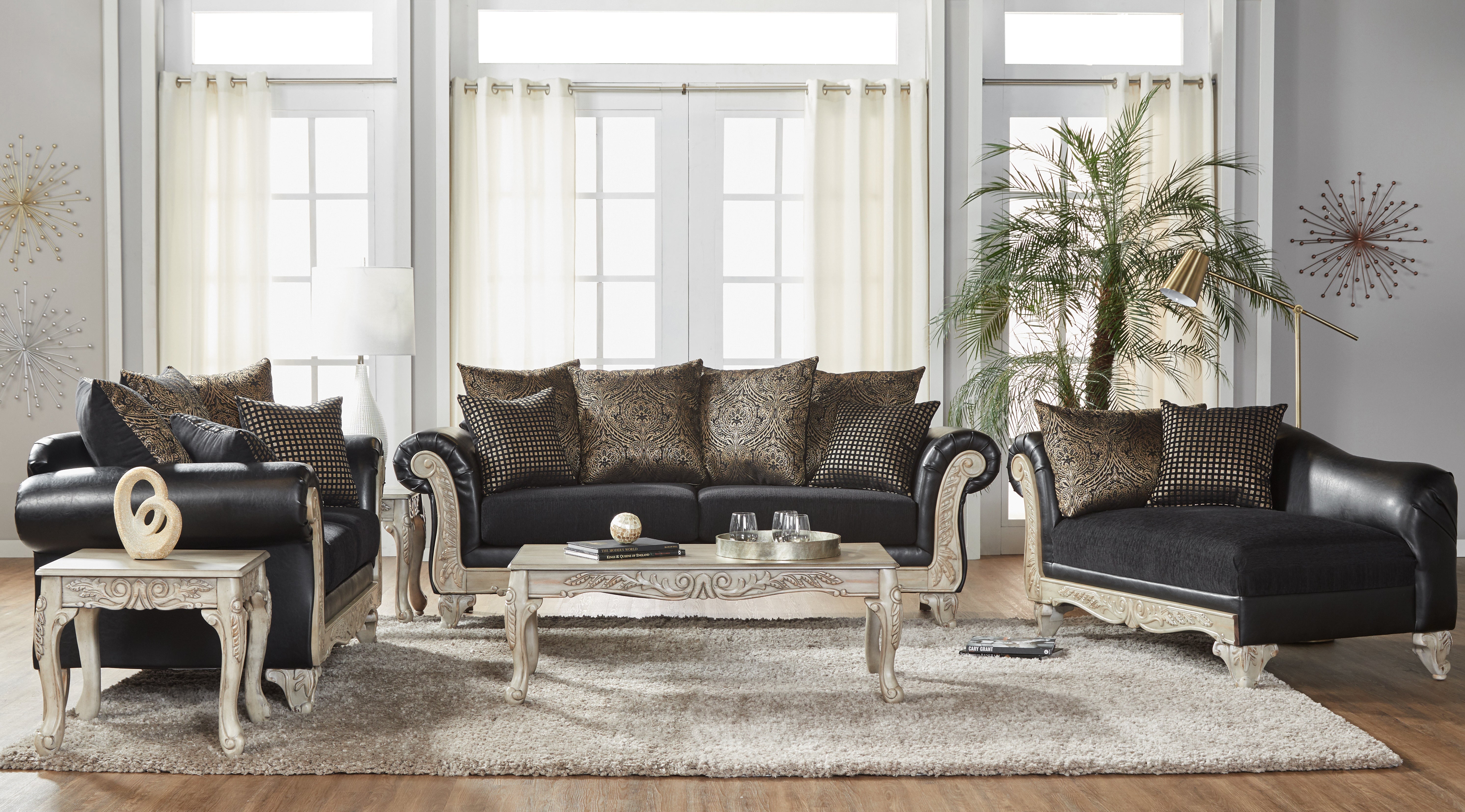 San Marino Wood Frame Faux Leather Living Room Sofa Set - Modern Ebony Brown Sectional Couch for Small Spaces | Perfect for Apartments, Condos & Cozy Family Rooms