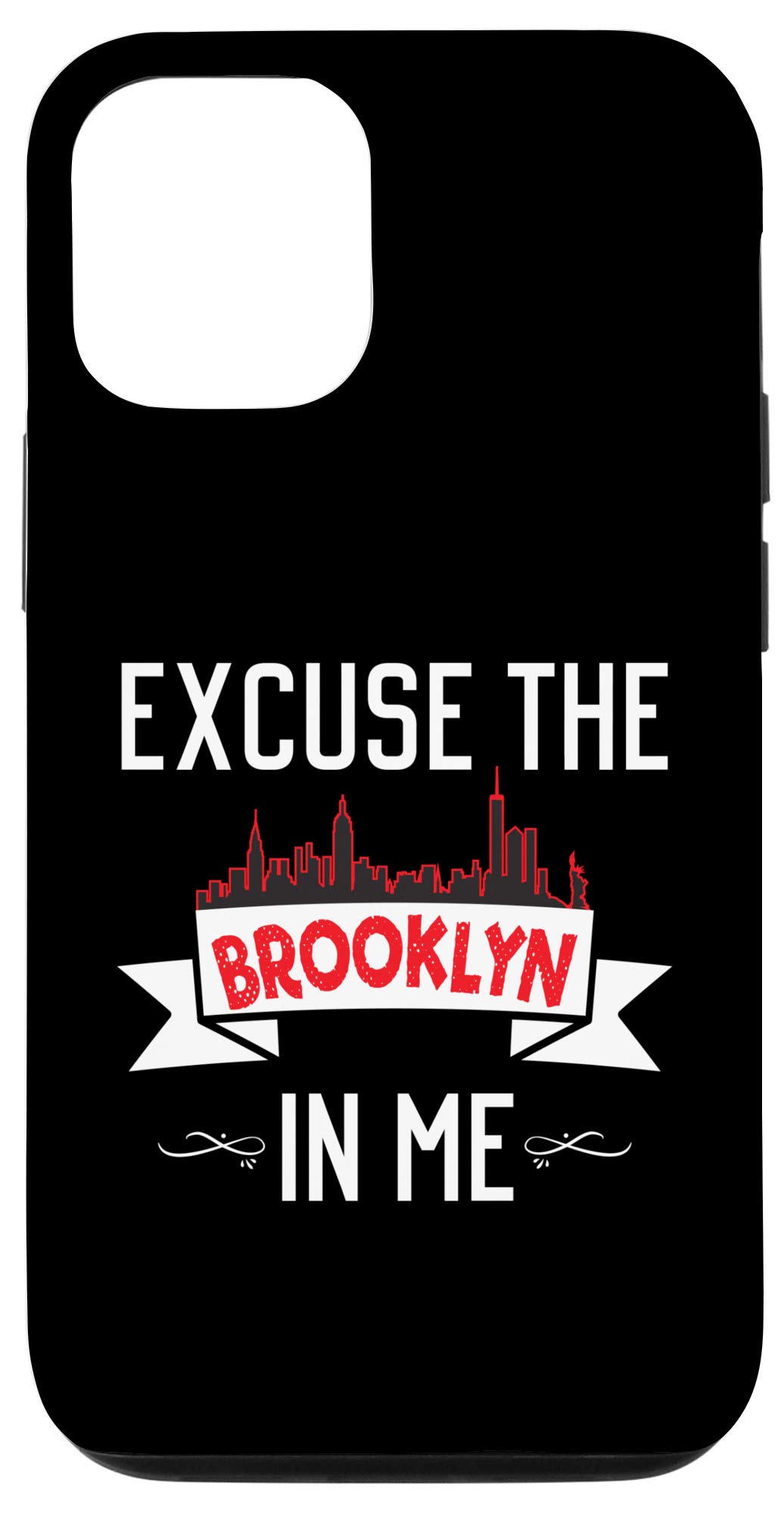 iPhone 12/12 Pro Case - Brooklyn New York Skyline Design with Red Sunset | Premium Protective Phone Cover | Perfect Gift for NYC Lovers & Travel Enthusiasts | Ideal for Daily Use, Travel & Commuting