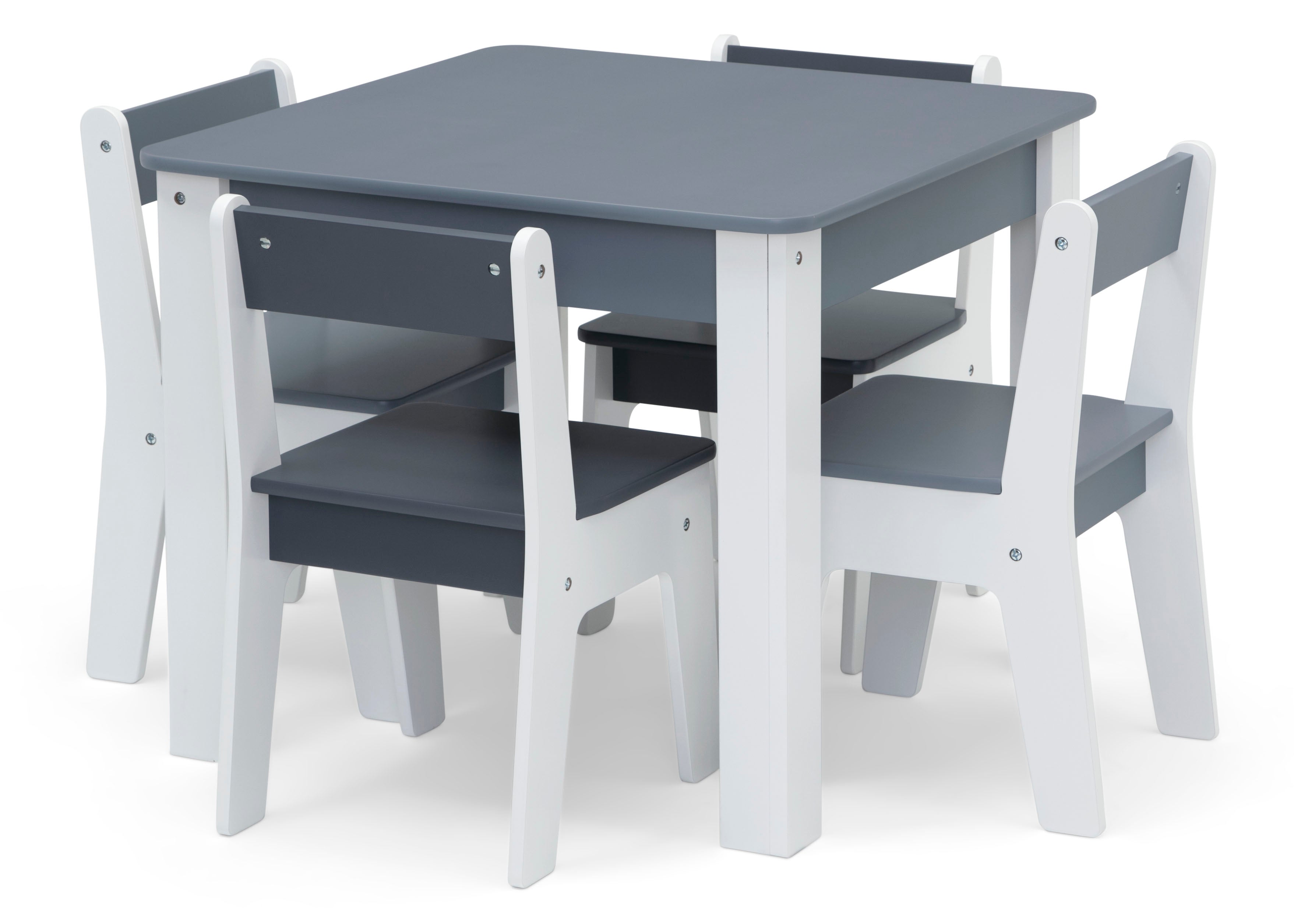 GapKids Table and 4 Chair Set - Wooden Kids Furniture for Dining, Studying & Play - Perfect for Playroom, Classroom or Children's Bedroom