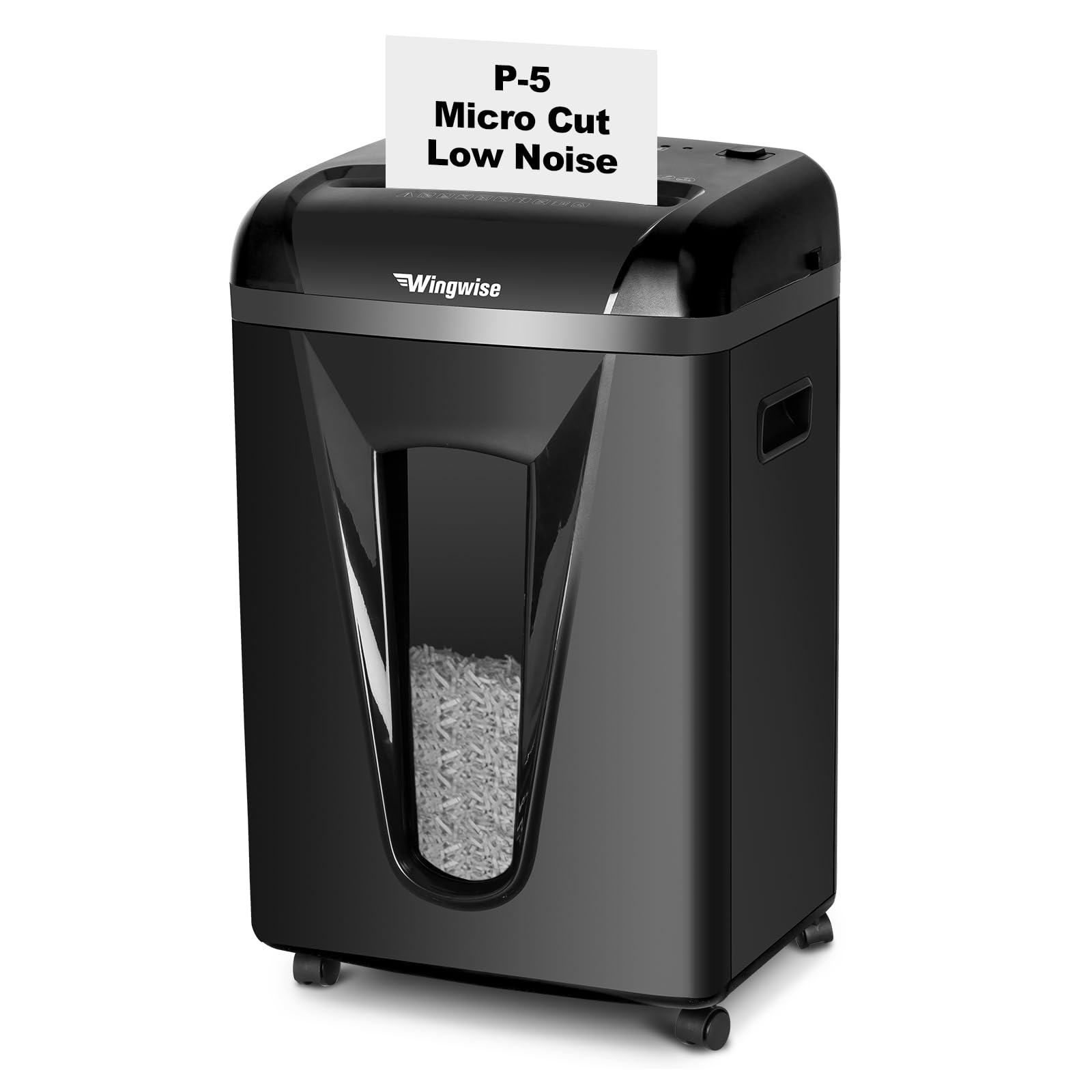 High-Security Micro-Cut Paper Shredder for Home & Office - P-5 Model with 2x12mm Cut Size, 9-Sheet Capacity, 2.4m/min Speed | Shreds CDs, Credit Cards | 5.8 Gallon Bin | 58dB Quiet Operation | Perfect for Confidential Document Destruction & Identity Protection