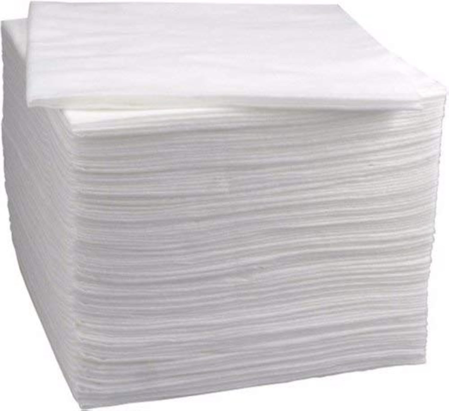 ADORN Disposable Non-Woven Fabric Facial Tissues (8x8 Inches, 50 Pack) - Soft & Hypoallergenic for Makeup Removal, Spa, and First Aid Care
