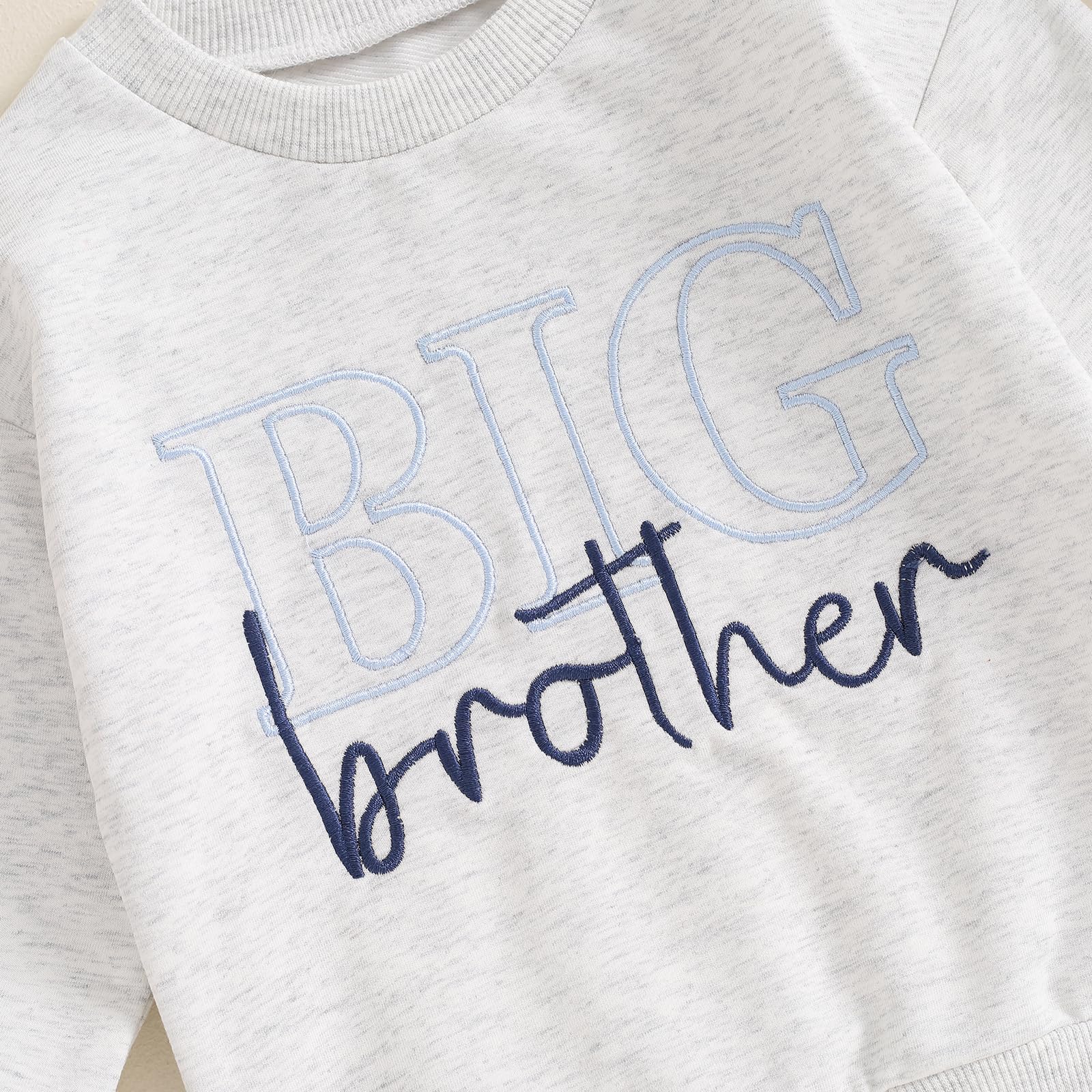 Big Brother Little Brother Matching Outfits | Long Sleeve Letter Print Sweatshirts for Siblings | Family Photo & Holiday Coordination