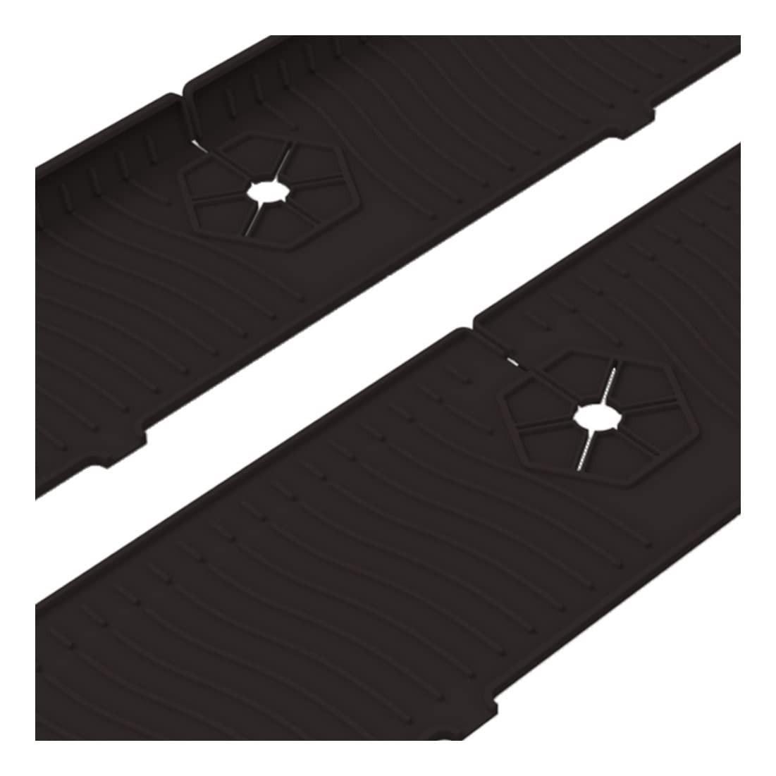 Non-Slip Silicone Sink Splash Guard - Water Absorbent Kitchen Faucet Mat, Durable Countertop Protector & Backsplash Guard for Sink Area - Perfect for Kitchen, Bathroom, RV & Laundry Room Use