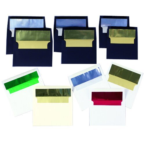 JAM PAPER A8 Gold Foil Lined Invitation Envelopes 5.5