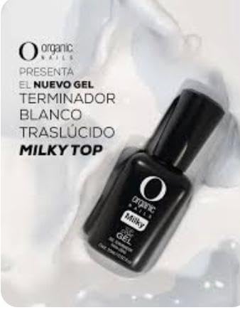 Organic Nails Milky Top Coat Color Gel 15ml - Long-Lasting Shine & Protection for Natural-Looking Nails | Perfect for Manicures, Pedicures & DIY Nail Art at Home