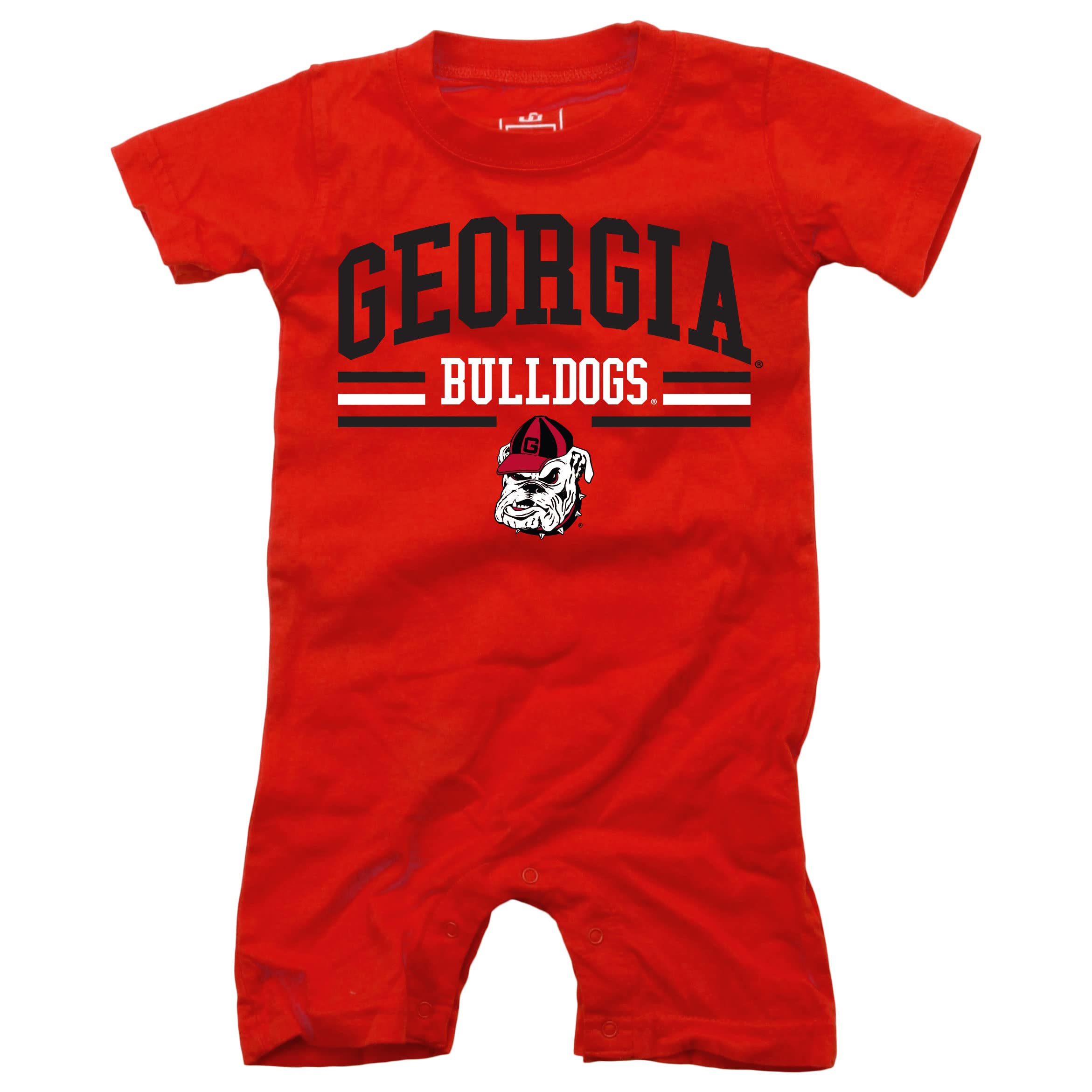 Wes and Willy Baby Sports Fan College Team Shorts Romper - Adorable Infant Outfit for Game Day & Casual Wear