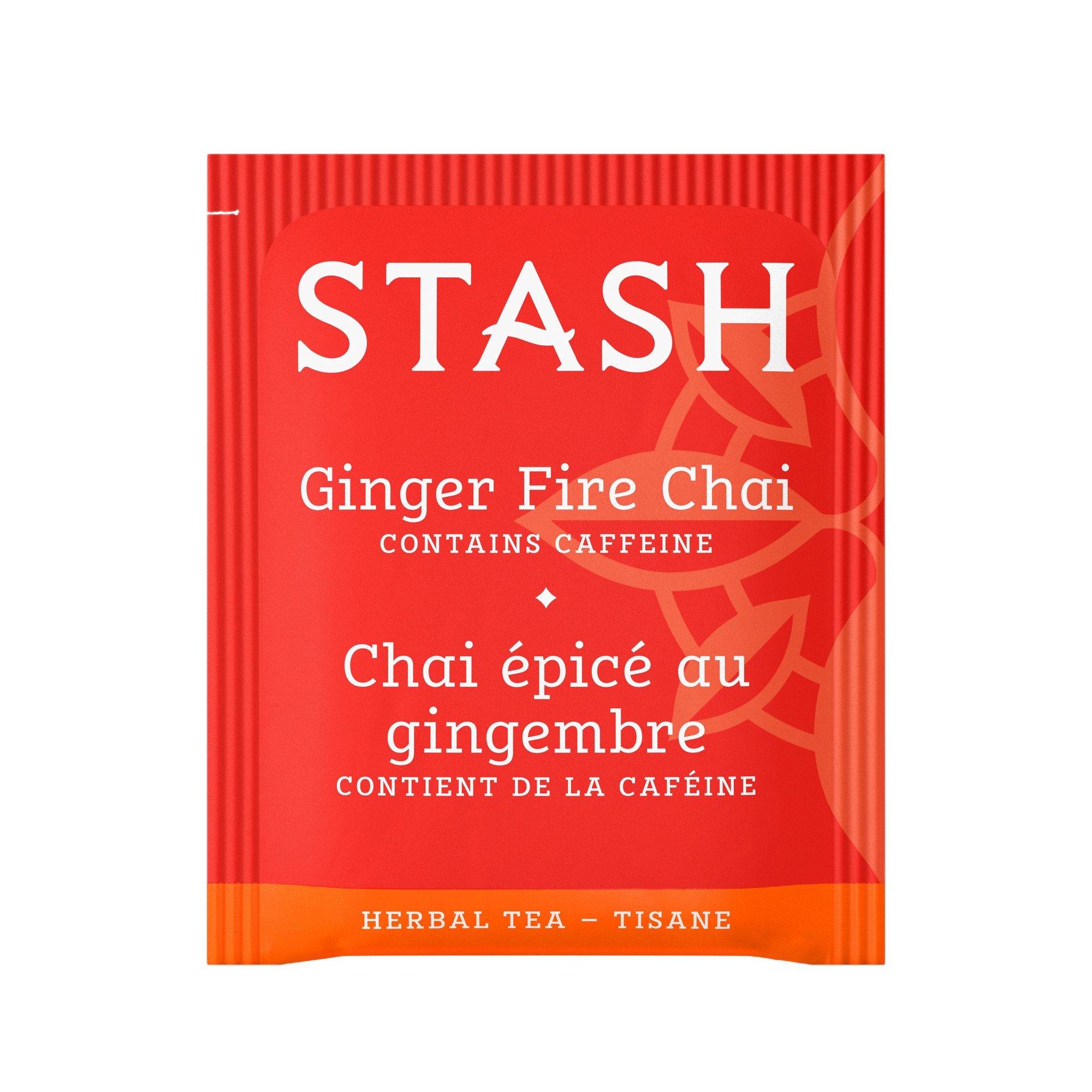 Stash Tea Ginger Fire Chai Herbal Tea - Caffeinated, Non-GMO, Premium Loose Leaf Tea Bags (100 Count Bulk) | Perfect for Morning Energy Boost & Afternoon Relaxation