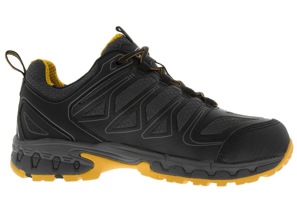 DEWALT Men's Boron Black/Yellow Work Boots - Steel Toe, Slip Resistant, Electrical Hazard Protection - Ideal for Construction, Industrial & Heavy Duty Work