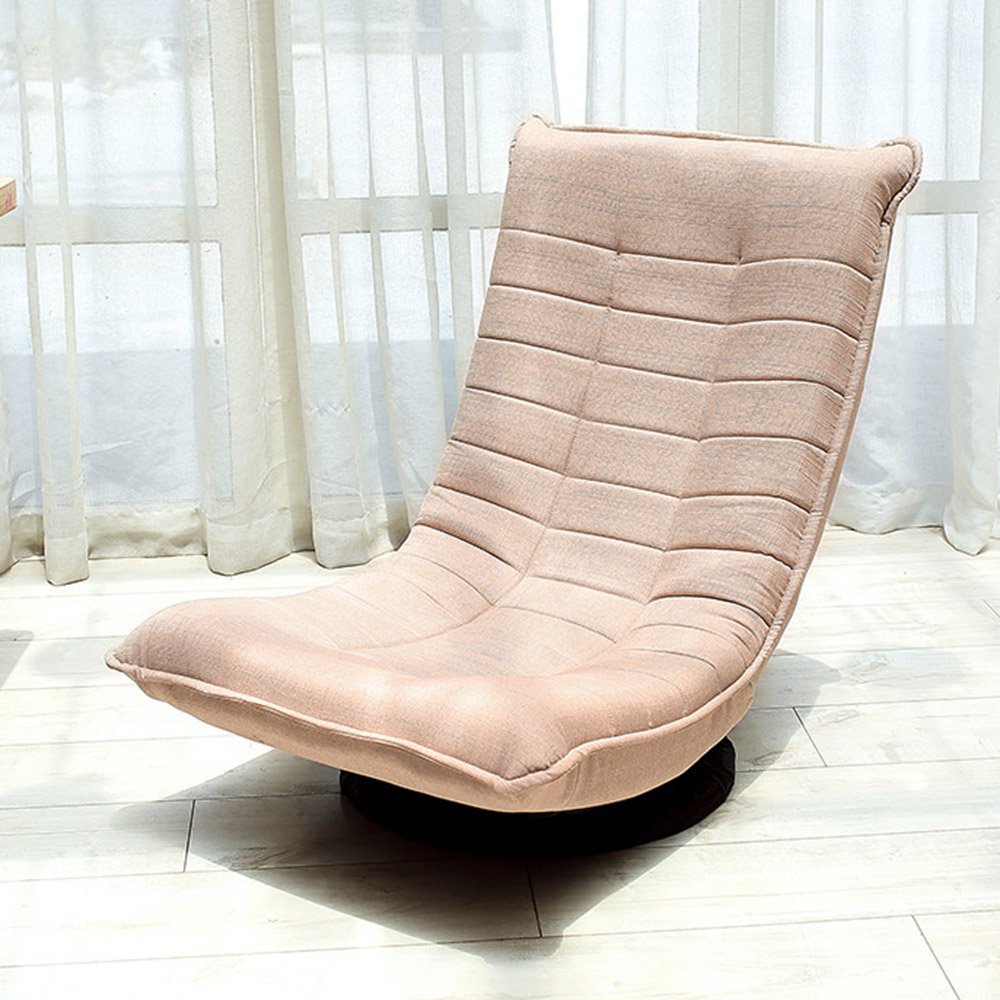 DUWX Rocking Recliner Chair - Adjustable Lazy Rotating Lounge Chair with Removable Washable Cover, Perfect for Balcony, Living Room, or Nap Time (Beige) - Relaxing Comfort for Reading & Sunbathing