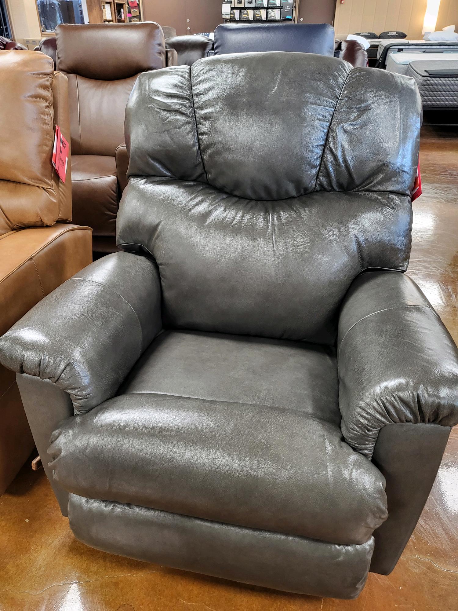 Lancer Swivel Recliner 515 10 LB1591 58 - Modern Leather Reclining Chair with 360° Swivel Base for Living Room, Home Theater & Office Comfort