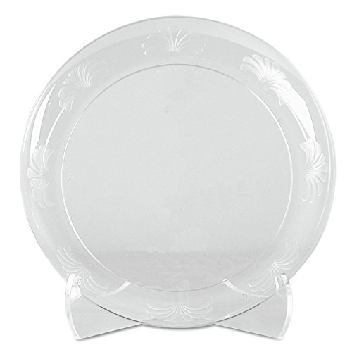 WNA Dwp6180 Clear 6-Inch Plastic Designerware Plates - 180 Count Bulk Pack for Parties, Picnics, and Catering Events