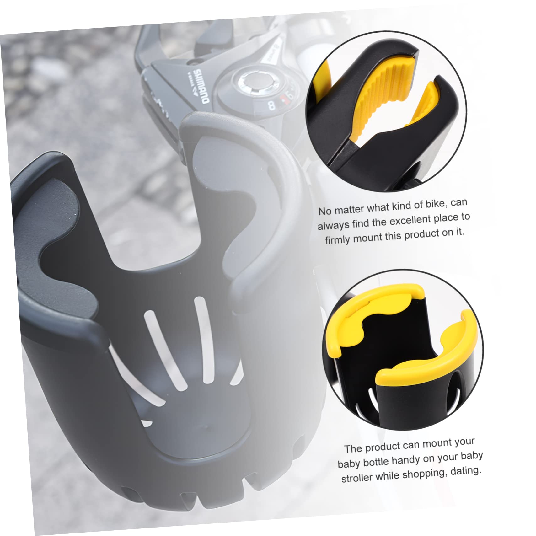 VOSAREA 3-Pack Stroller Cup Holder with Adjustable Straps - Universal Stroller Bottle Holder for Baby Feeding, Water Bottles & Phone Stand - Perfect for Strollers, Scooters, Wheelchairs & Shopping Carts