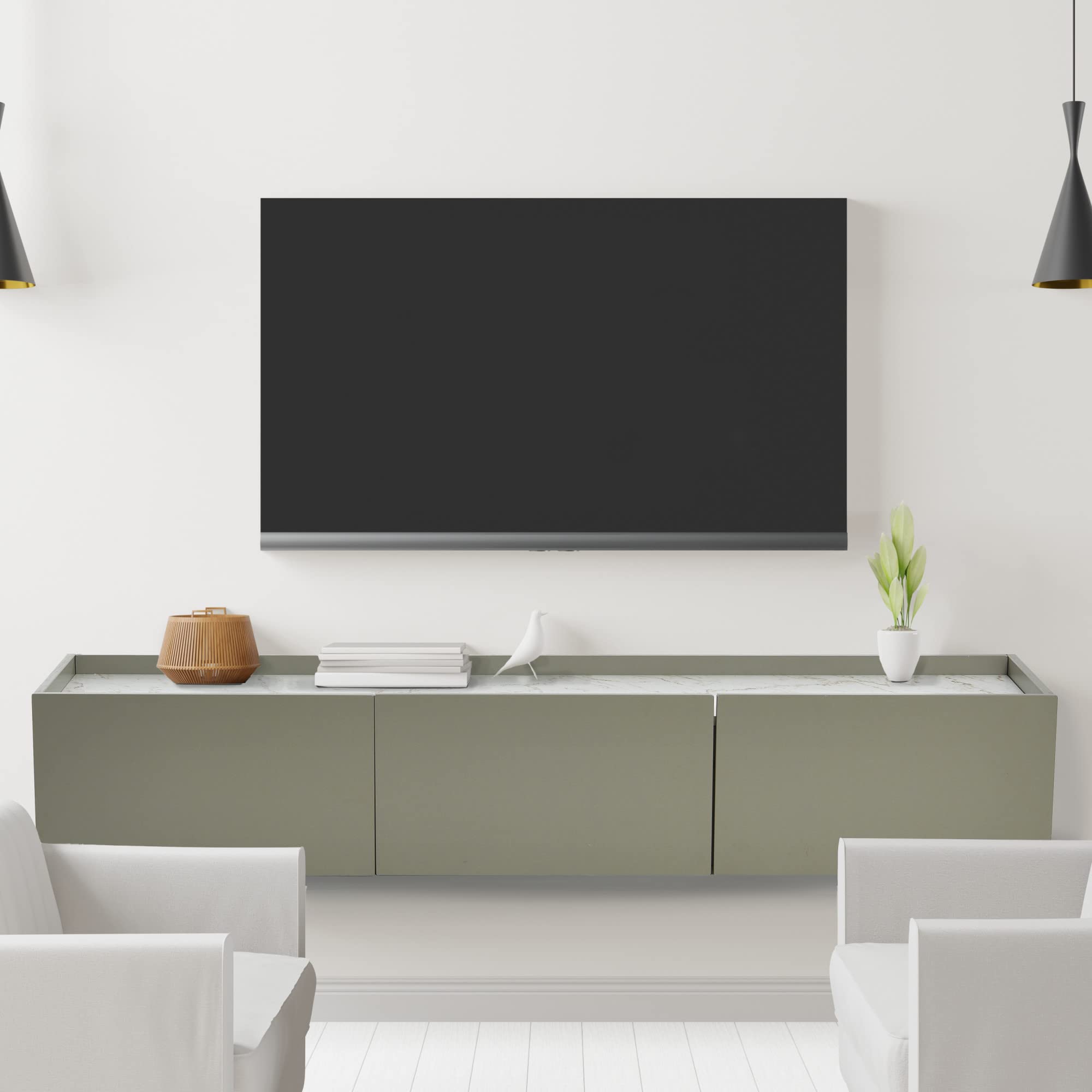 Creative Co-Op Floating 3-Door Console Cabinet - 16