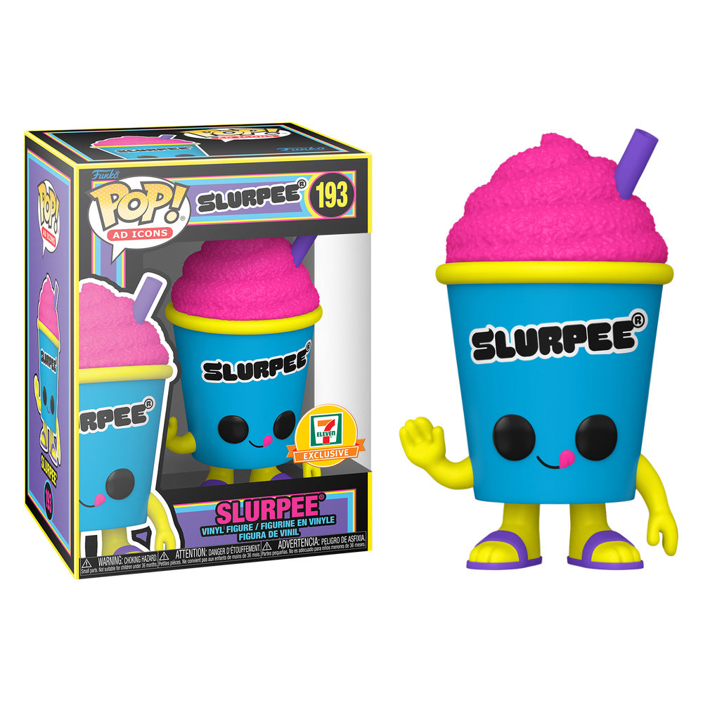 Funko Pop! Ad Icons 7-Eleven Strawberry Slurpee Vinyl Figure - Blacklight Pink Glow Collectible [193] - Perfect for Pop Culture Displays, Themed Parties & Blacklight Collections