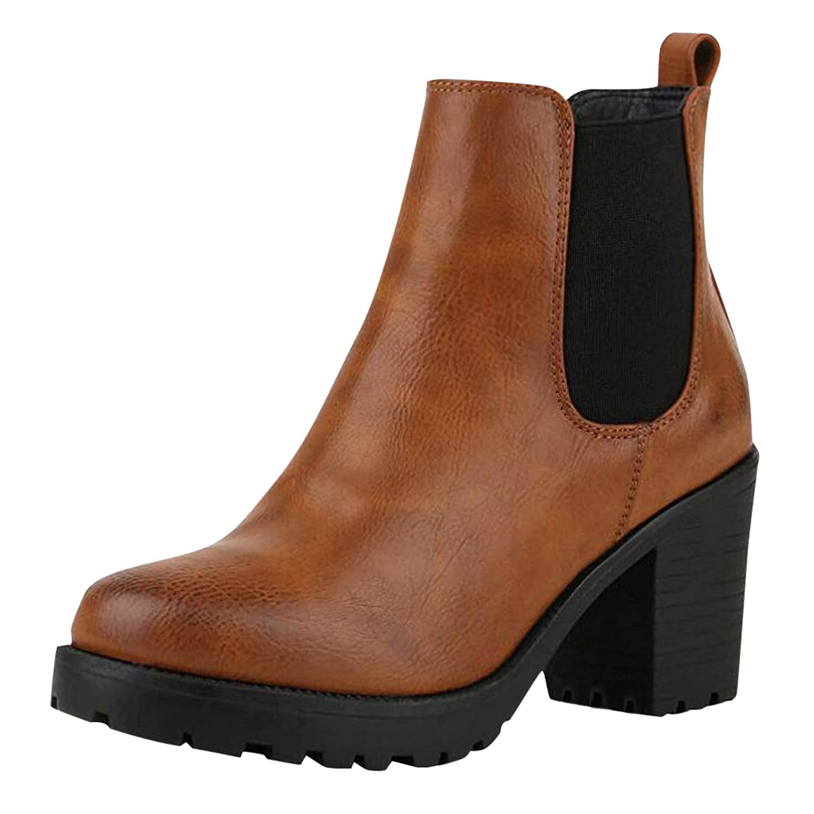 Stylish Women's Chunky Ankle Boots - Retro Short Boots for Women - Comfortable & Fashionable Sugar Truth Boots - Perfect for Fall, Winter & Casual Outfits