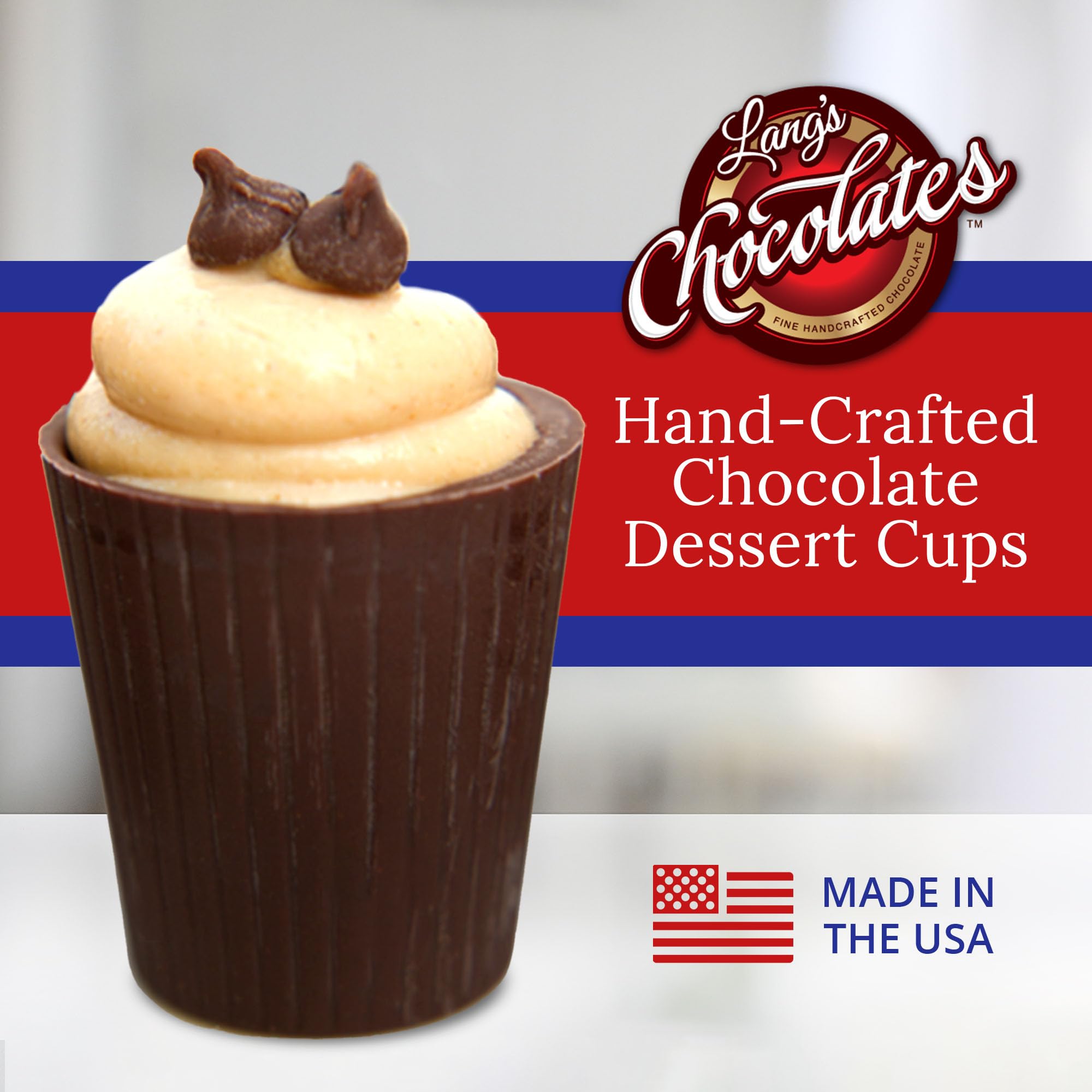 Lang's Chocolates Milk Chocolate Cups - Gluten-Free & Kosher Certified - 64 Count - Ideal for Desserts, Entertaining & Gift Giving - Perfect with Mousse, Liqueur or Coffee Pairings