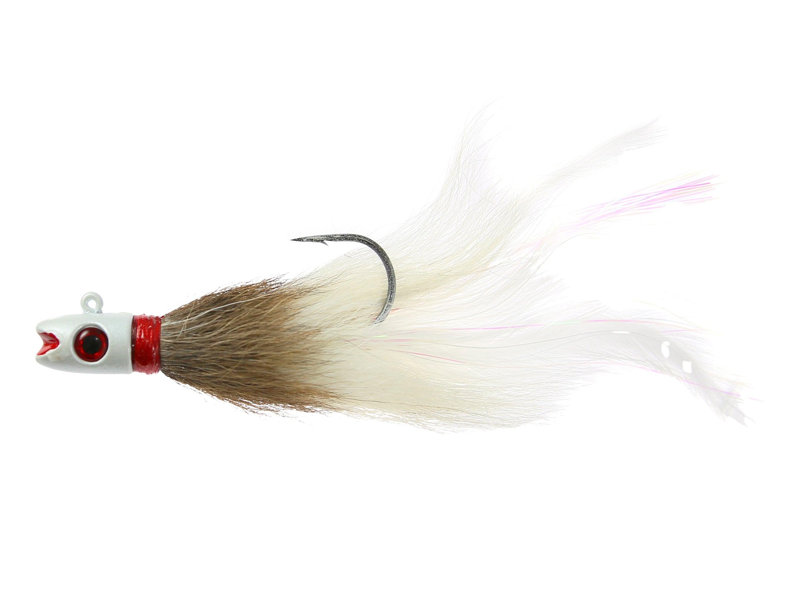 Jigging World Bass Candy Bucktail Jigs - Premium Saltwater Fishing Lures for Striped Bass, Fluke & Bluefish | Ideal for Surf Casting, Boat Fishing & Kayak Angling