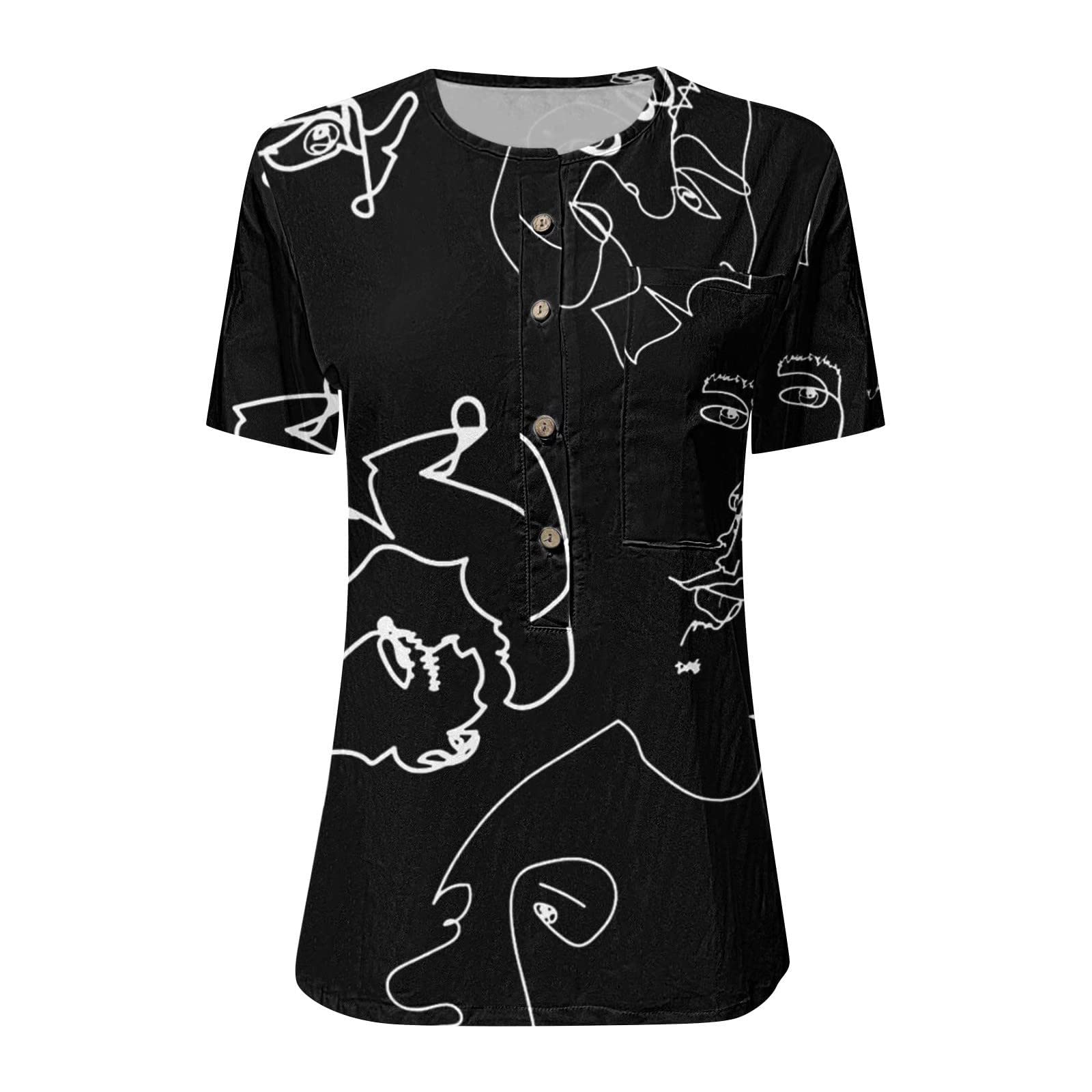 Women's Short Sleeve Printed T-Shirt - Summer Casual Trendy Tee for Everyday Wear | Perfect for Outings, Beach Trips & Weekend Fashion