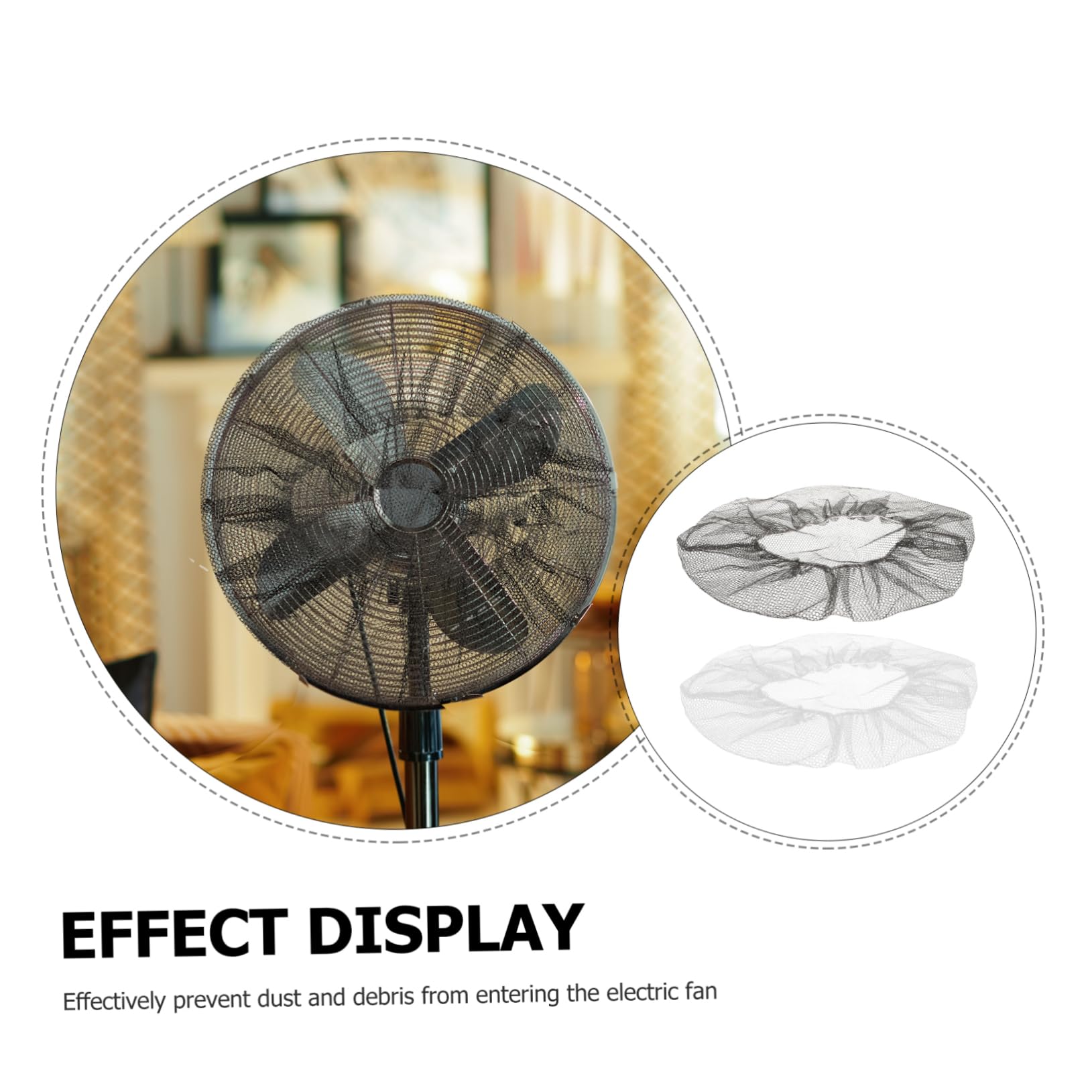 15.7 Inch Baby Safety Fan Cover - 6 Pack Washable Grip-Proof Fan Mesh Protective Net for Child Safety | Home, Nursery & Kids Room Cooling Solution