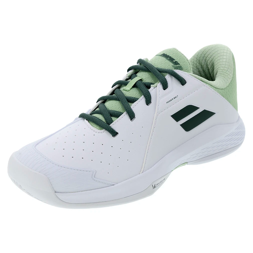 Juniors Propulse Tennis Shoes for Women & Girls - White & Dark Green Athletic Sneakers - Lightweight Comfort for Tennis, Running & Casual Wear