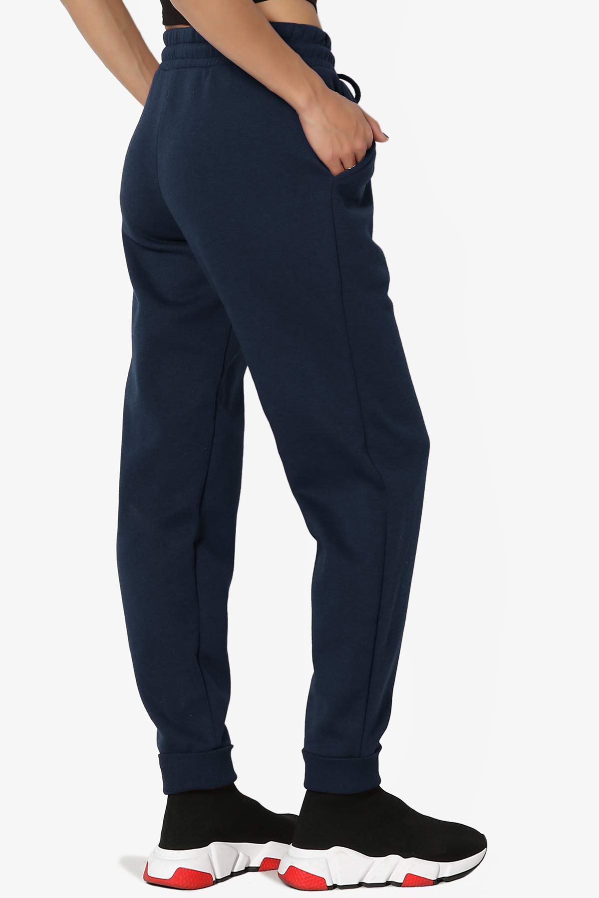 TheMogan Active Lounge Comfy Cotton Blend Drawstring Waist Jogger Sweat Pants for Women - Soft Casual Workout Yoga Pants with Pockets | Perfect for Running, Gym, Travel & Relaxing at Home