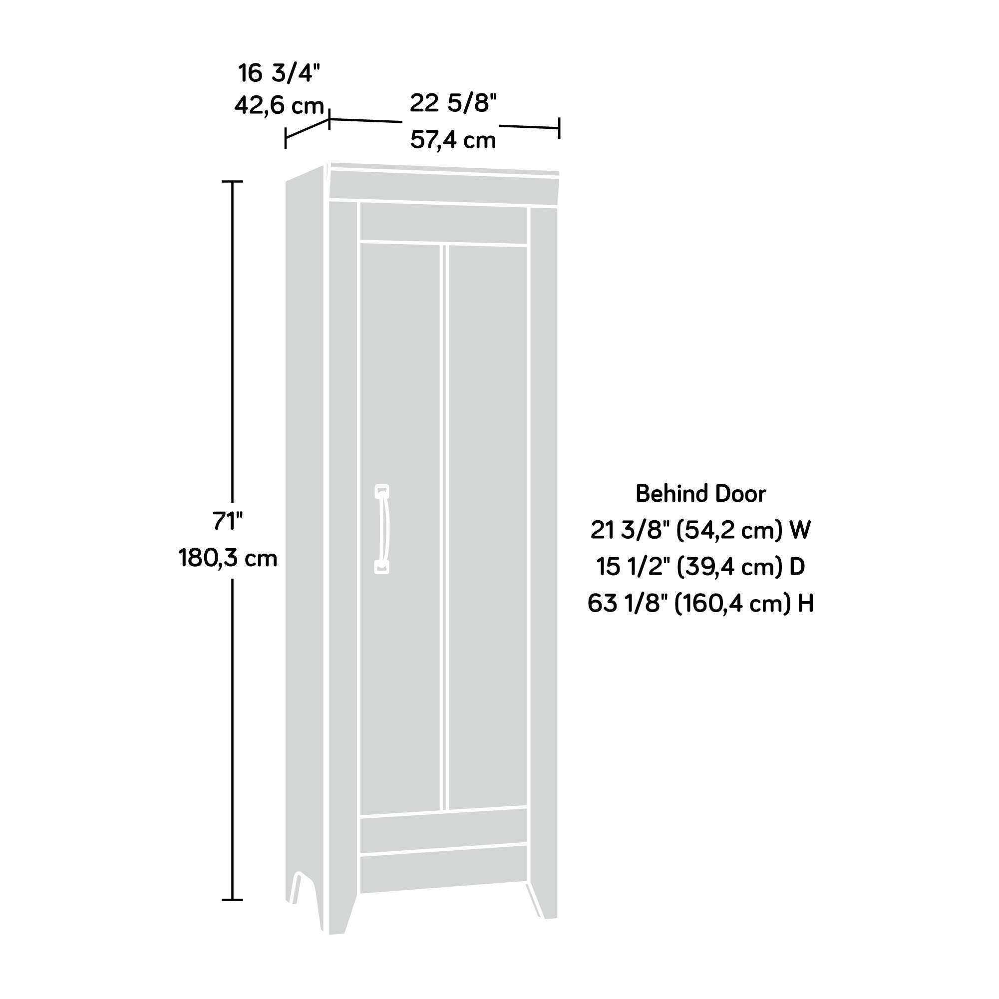 Sauder Adept Narrow Storage Cabinet - Craftsman Oak Finish Pantry Organizer for Kitchen, Bathroom & Office | Space-Saving Home Storage Solution