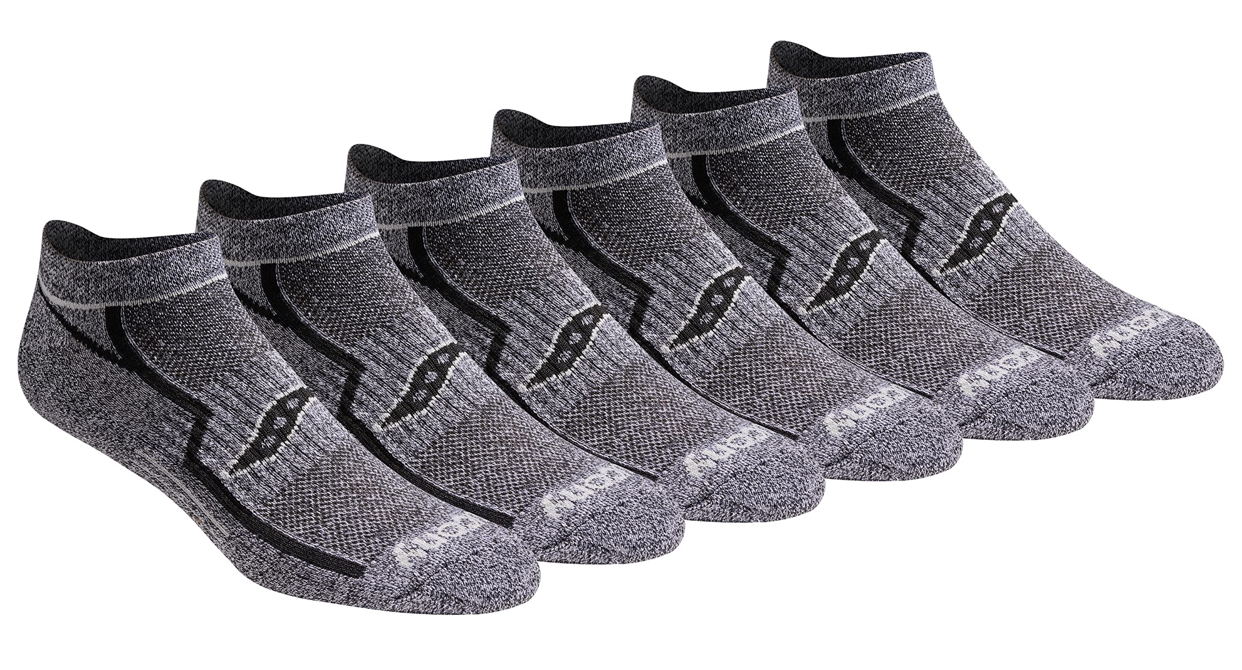 Saucony Men's Running Socks - Moisture Wicking No-Show Athletic Socks for Jogging & Workouts (6/12/18 Pairs, Sizes M-XXL) | Breathable & Cushioned for All-Day Comfort